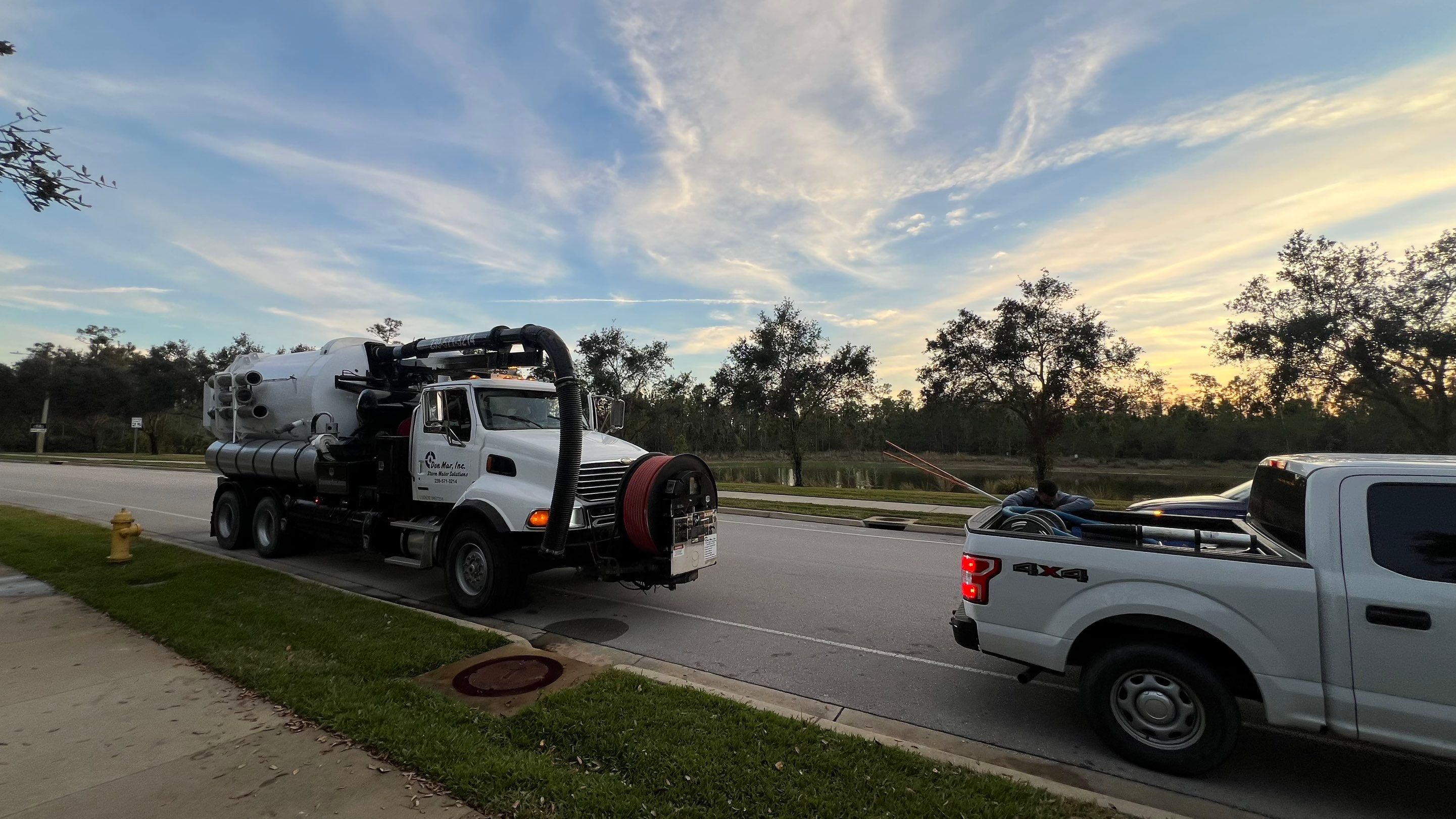 Naples Association Catch Basin Cleaning using Vactor Truck by Don Mar, Inc. Storm Water Solutions