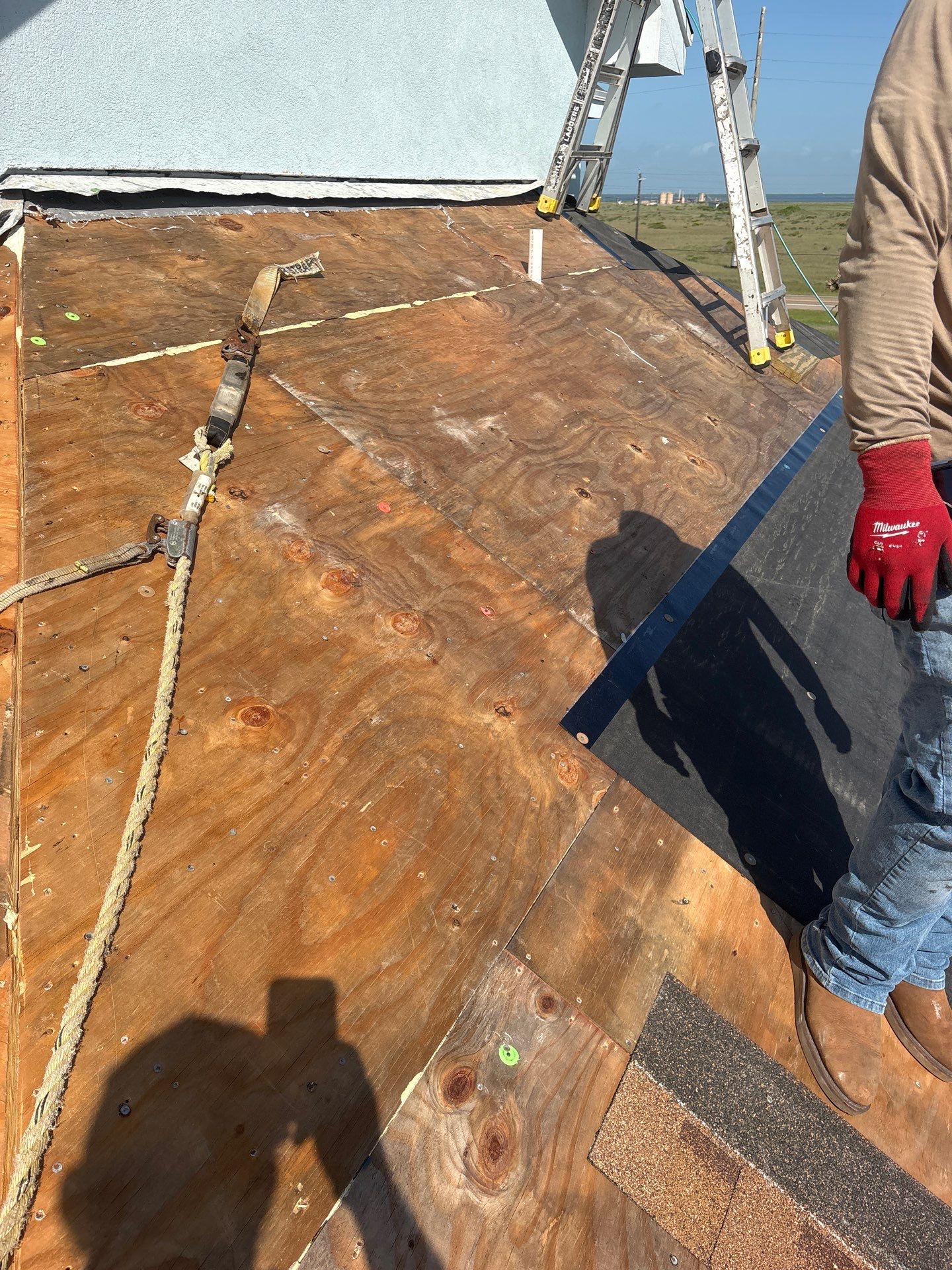 We Aint Scared of heights  by Bayfront Roofing and Construction