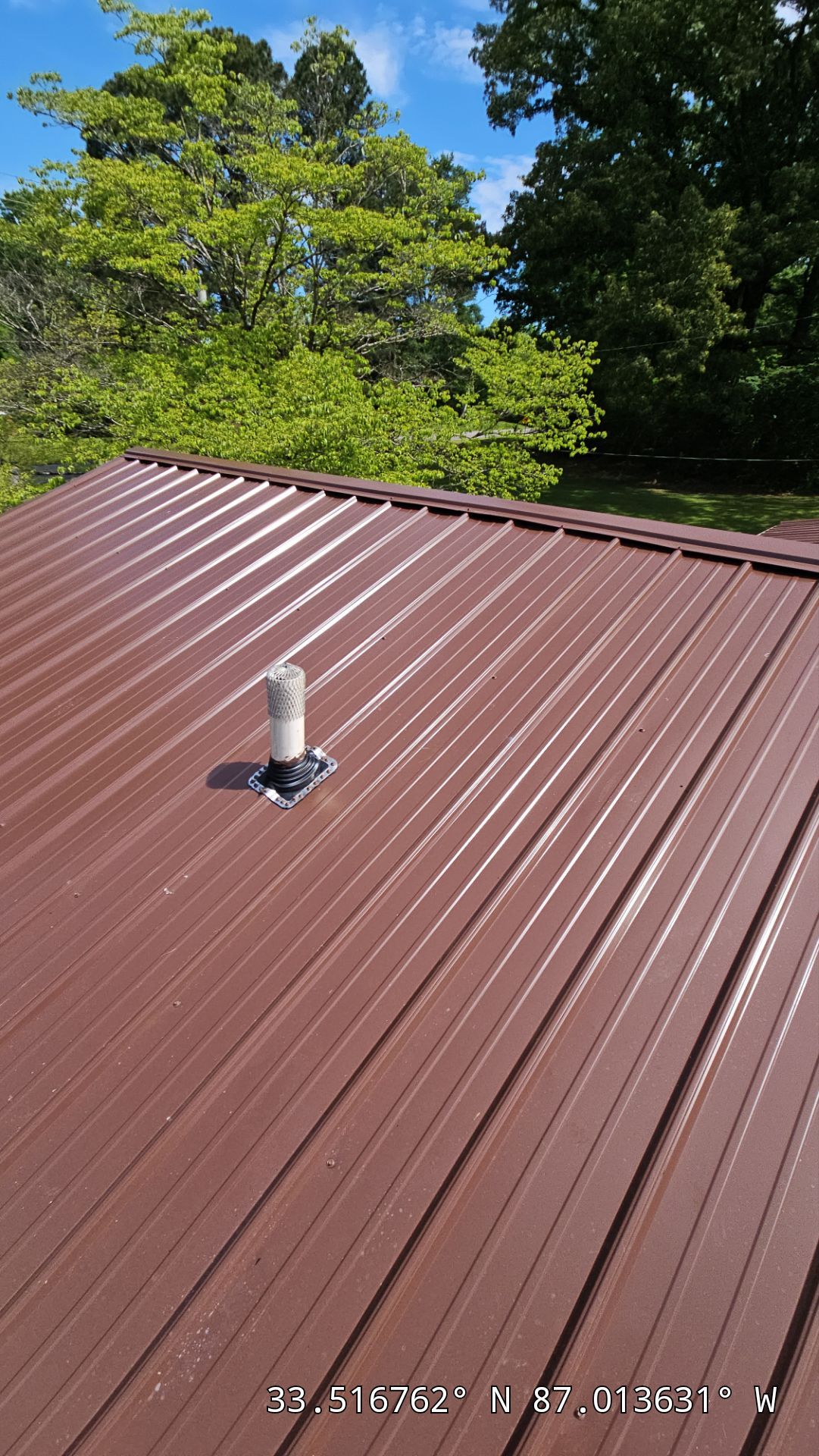 Metal Roof Replacement in Sylvan Springs (Brown) by The Roofing Dudes