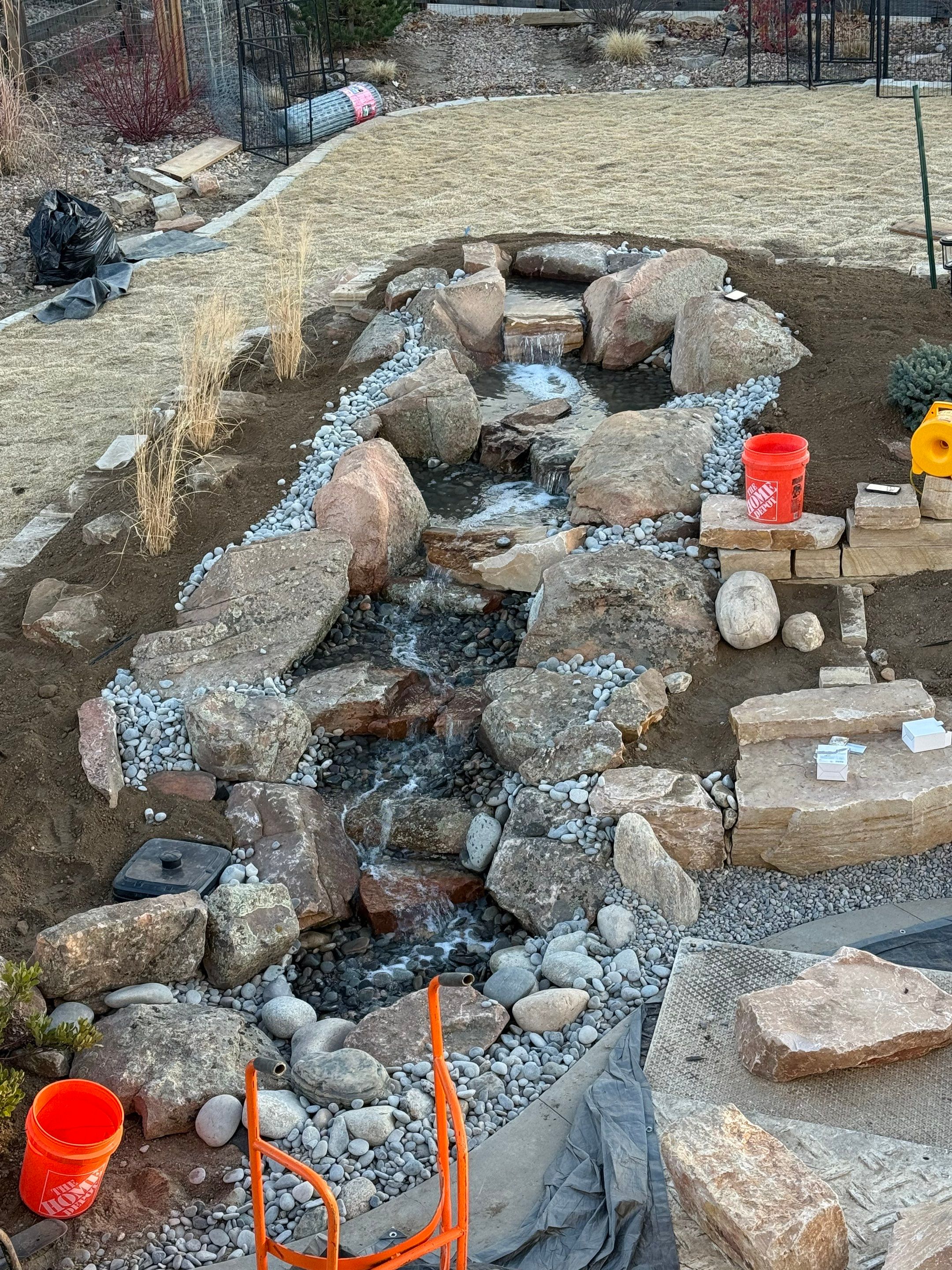 waterfalls in Arvada by JRM landscape & design