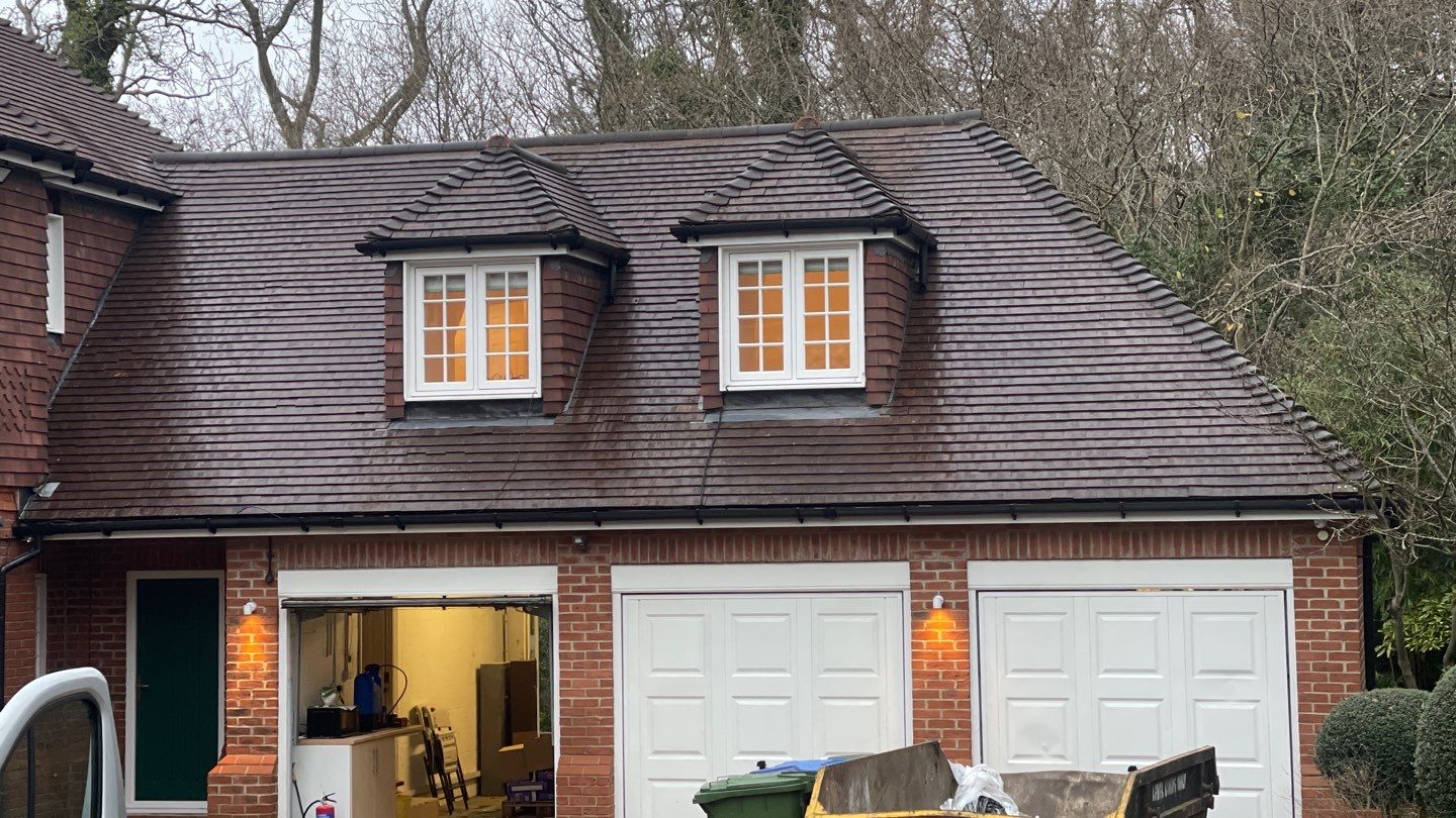 Roof Cleaning and Biocide Treatment using Honda 15lpm Low Pressure Washing Machine by Ges Exterior Cleaning ltd