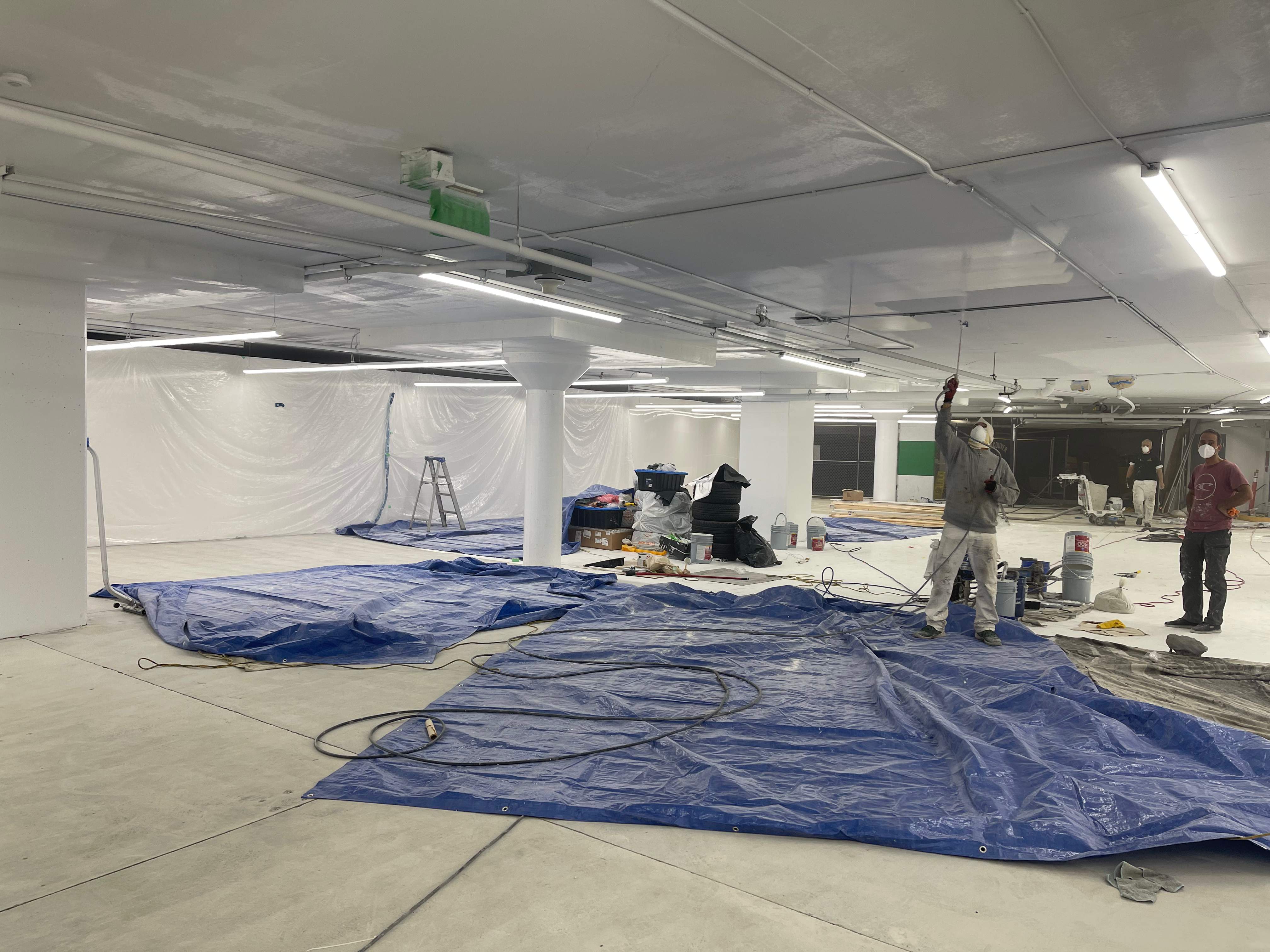 Commercial Ceiling Painting – Downtown Location by YVR Construction Group