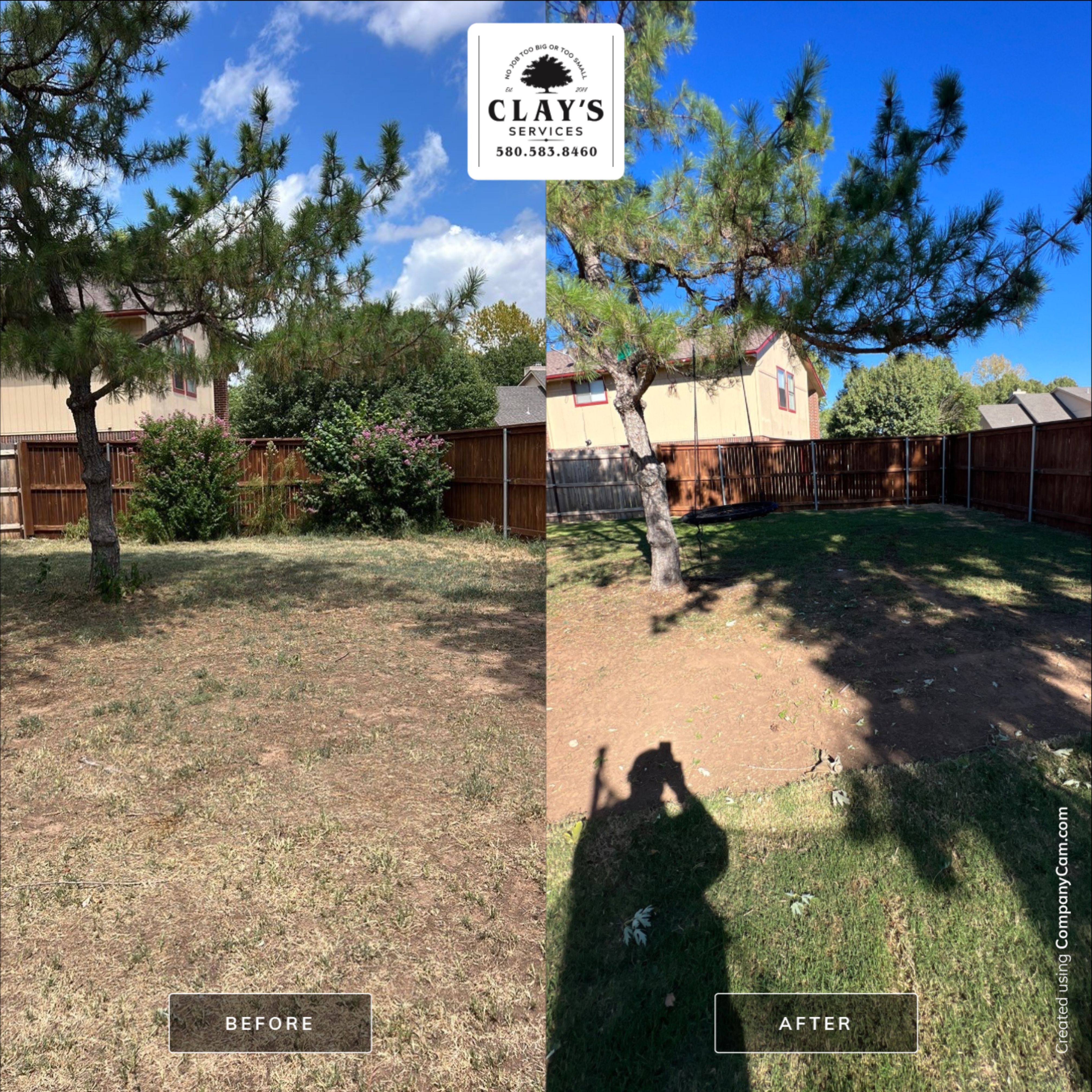 Tree removal , Concrete, Pergola, and sod install  by Clays Services Inc