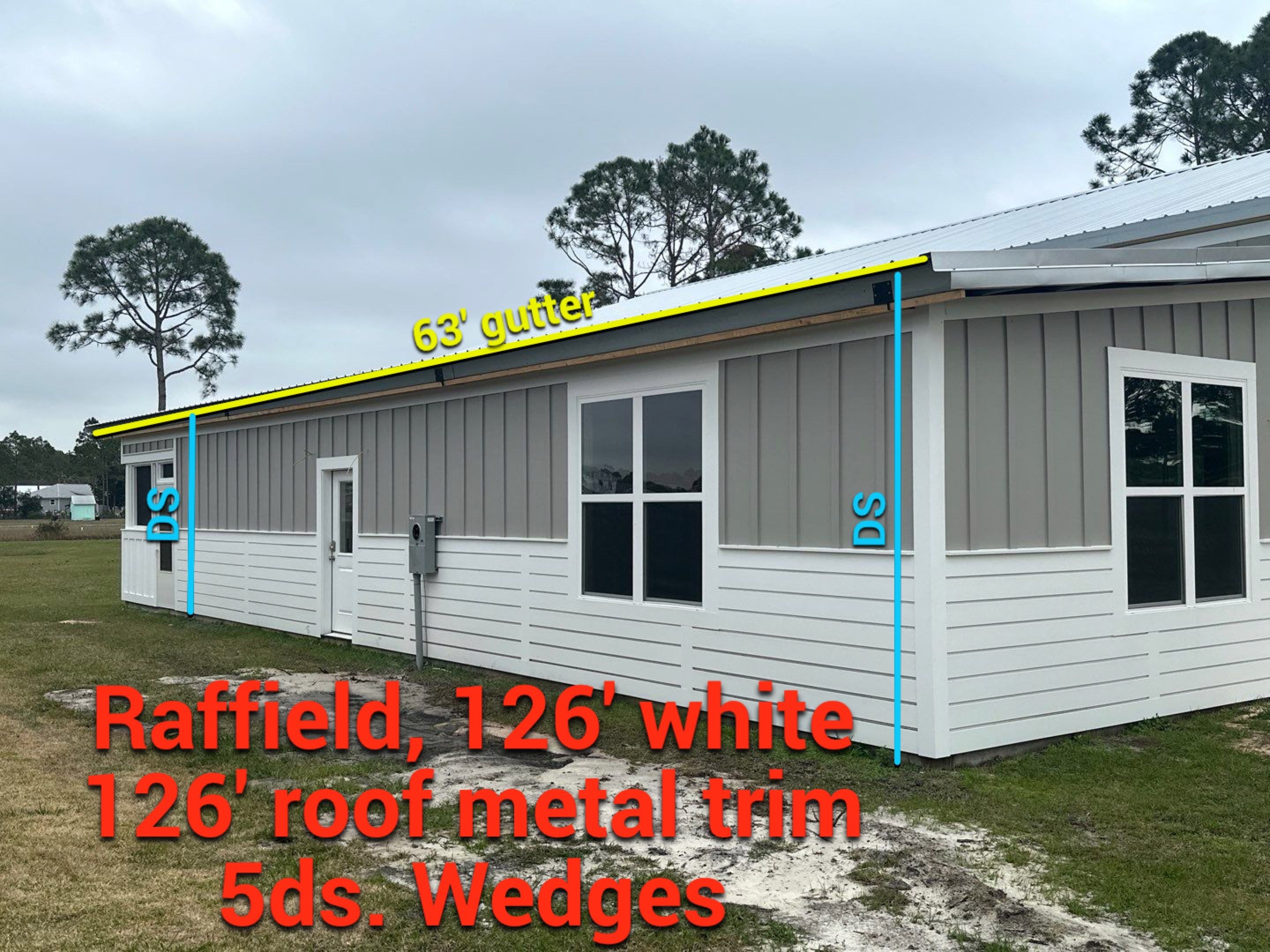 Soffit and Fascia on a metal building by Gutter Professors
