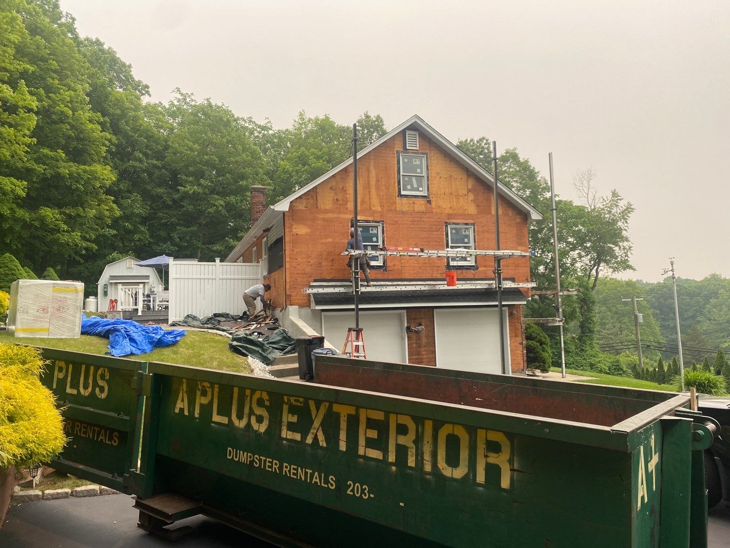 Siding Installation using Certainteed Monogram Smokey Gray by A Plus Exterior