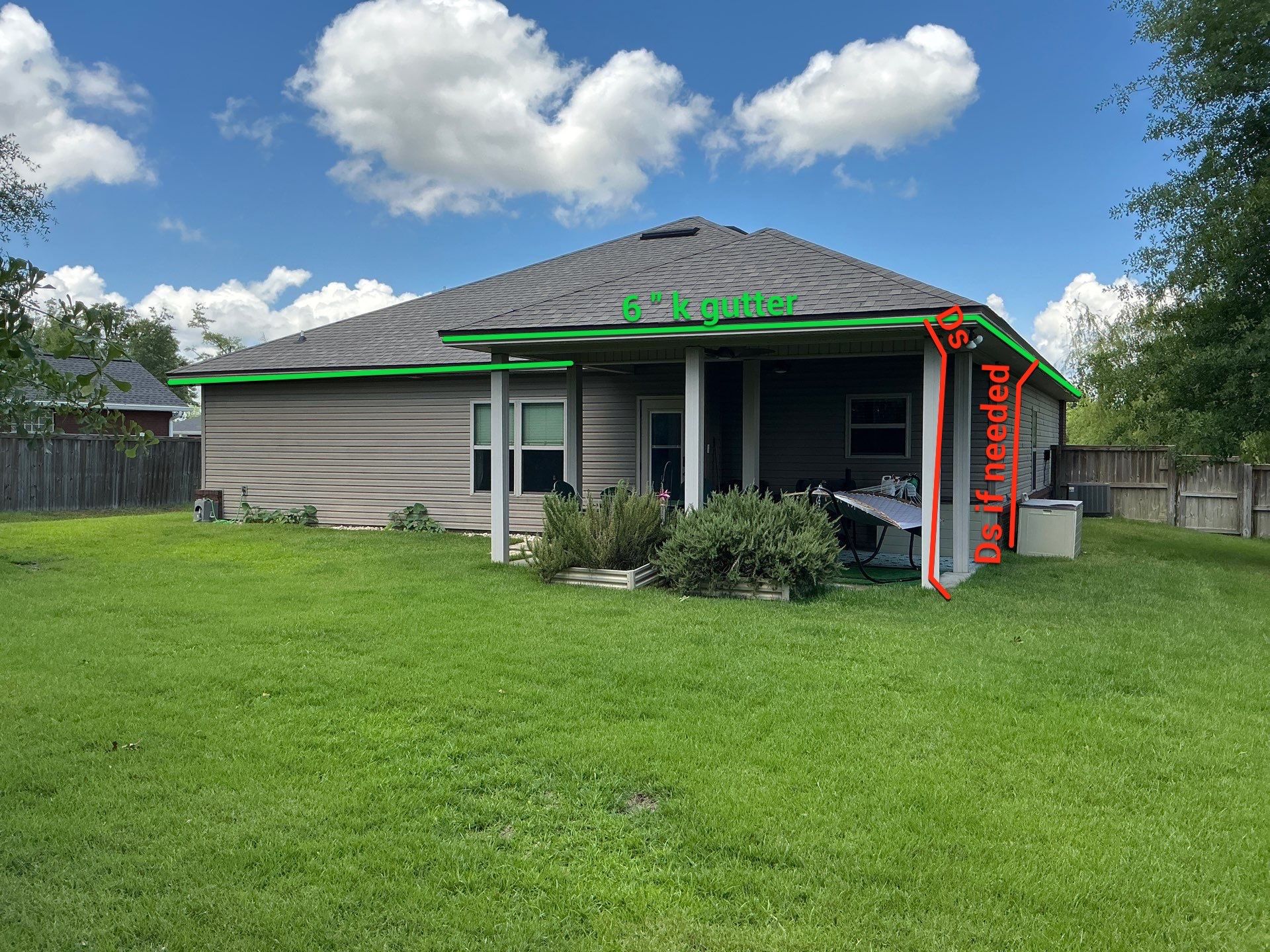 Premium K-Style Seamless Gutters in Panama City FL by Gutter Professors