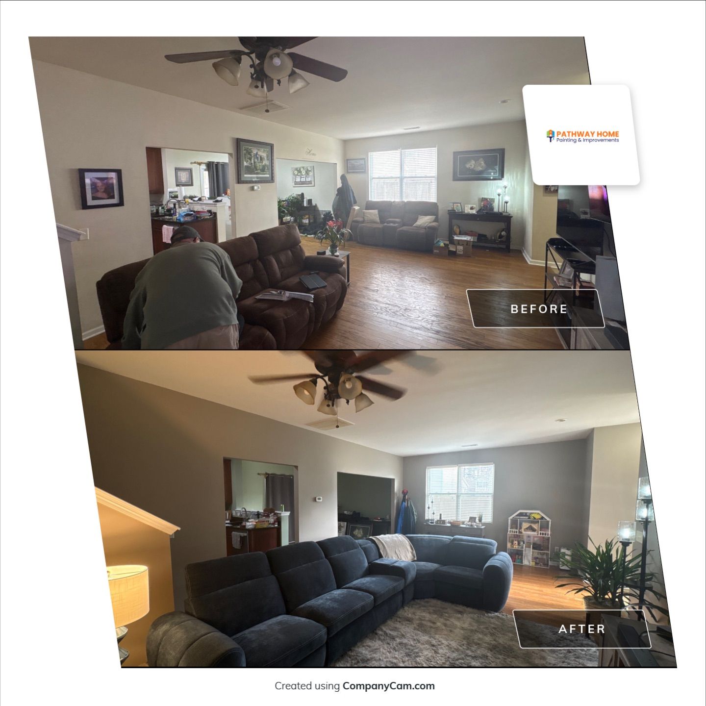 Transformation Complete for Paul & Vickie’s Home by Pathway Home Painting & Improvements