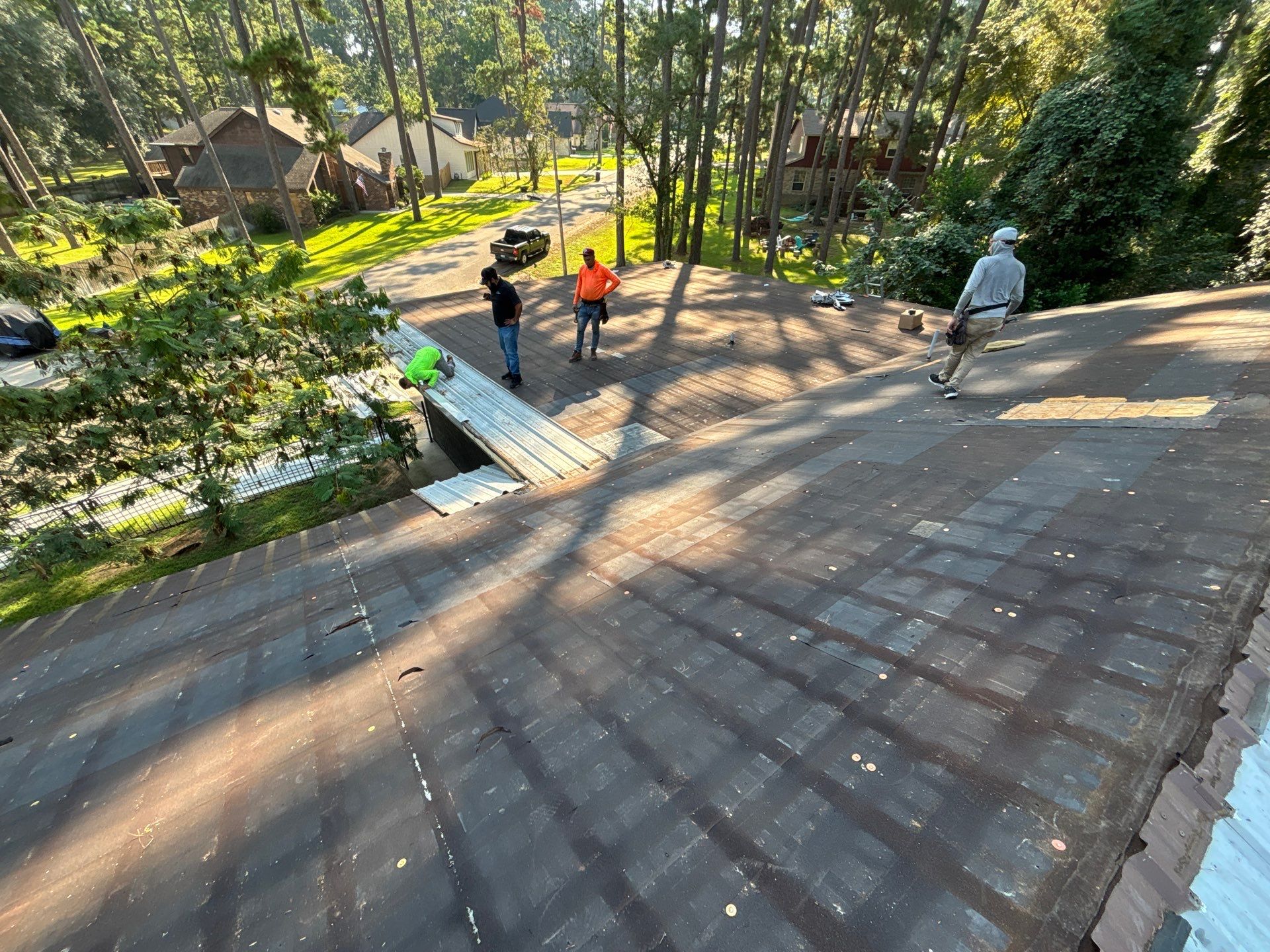 White Standing Seam Metal Roof Replacement in Willis, Texas by Abbott Roofing Company