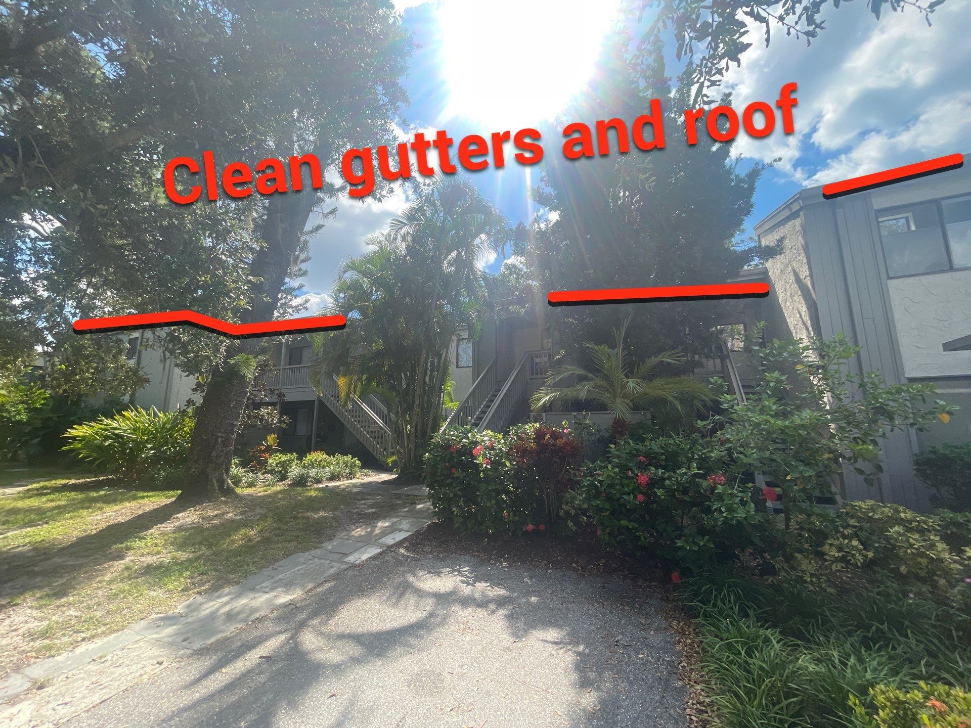 Clean Gutters and Roof in Sarasota FL by Gutter Professors
