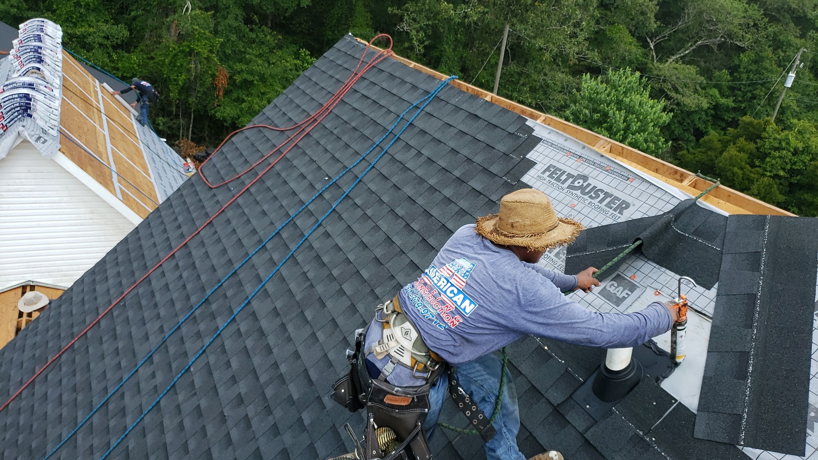 Residential Roofing Installation using Roof Replacement by American Roofing & Construction LLC
