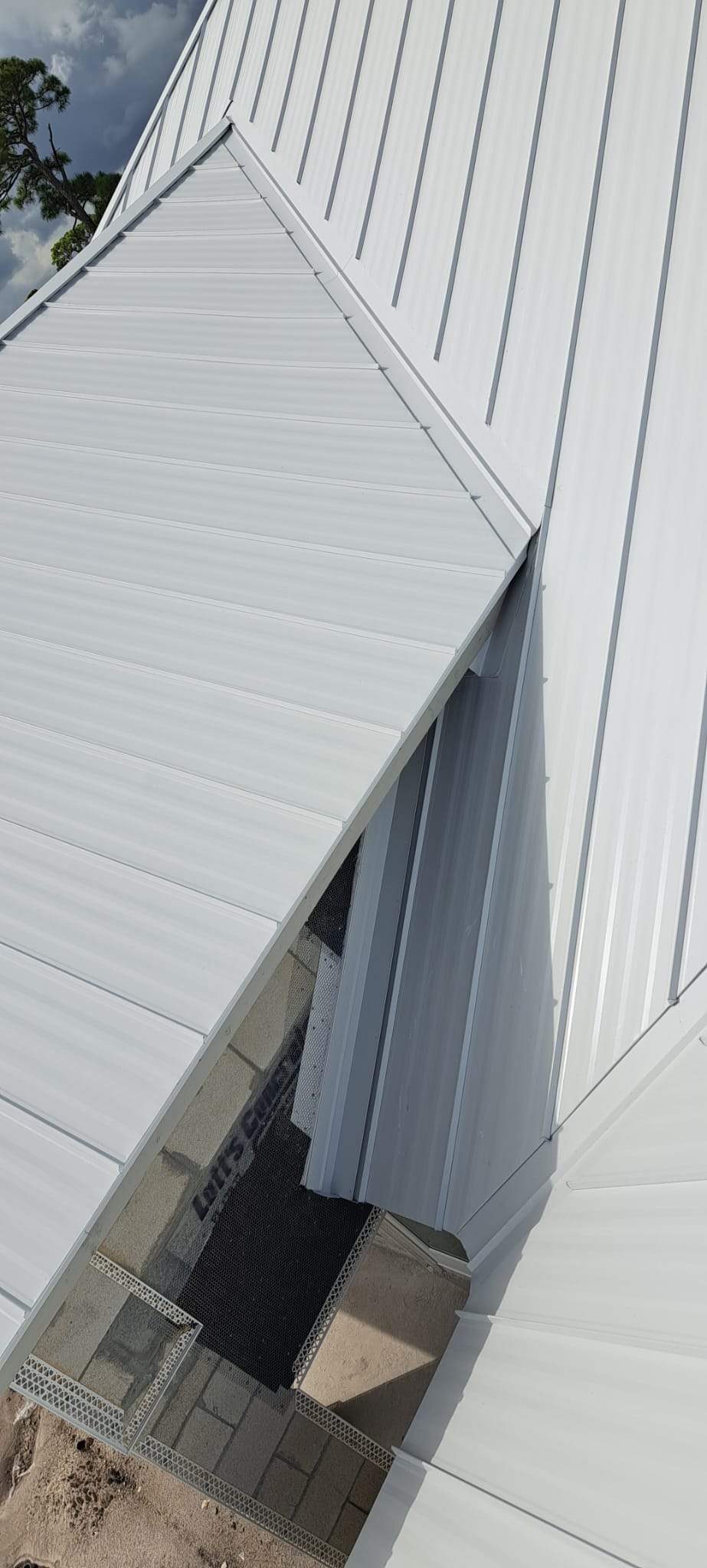 24ga 1" Nail-Strip Regal White  by Total Roofing System The Metal Roof Experts