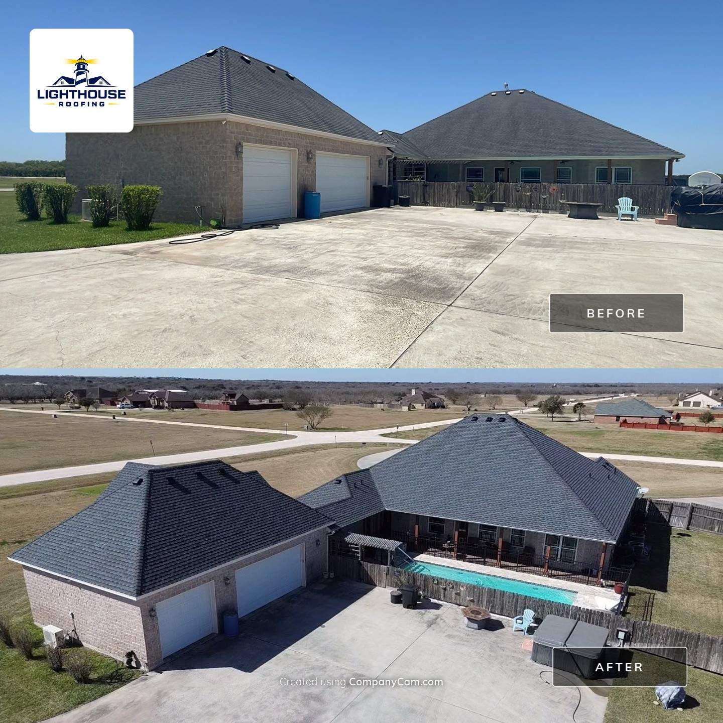 Residential Roofing Installation using GAF HDZ Barkwood by Lighthouse Roofing