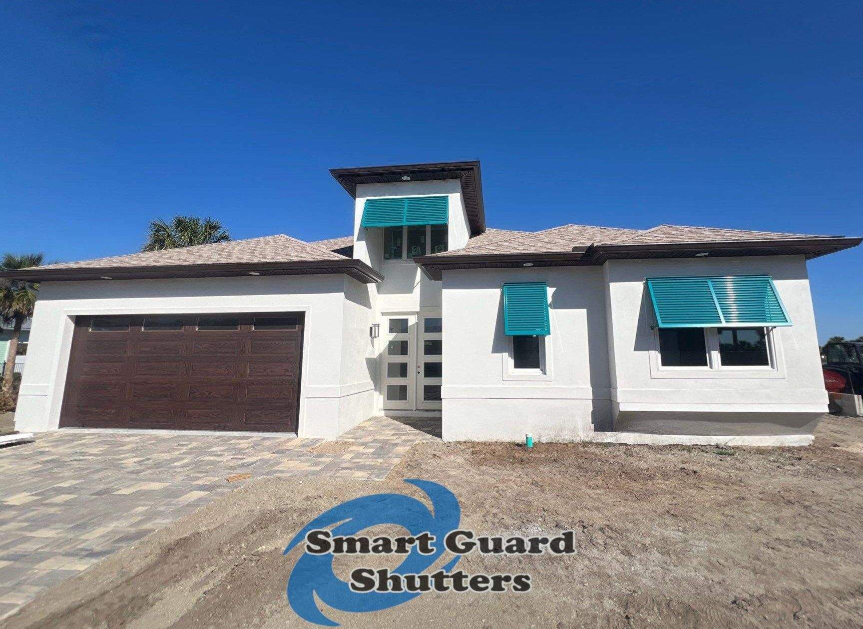 Decorative Bahamas in Water Blue by Smart Guard Shutters