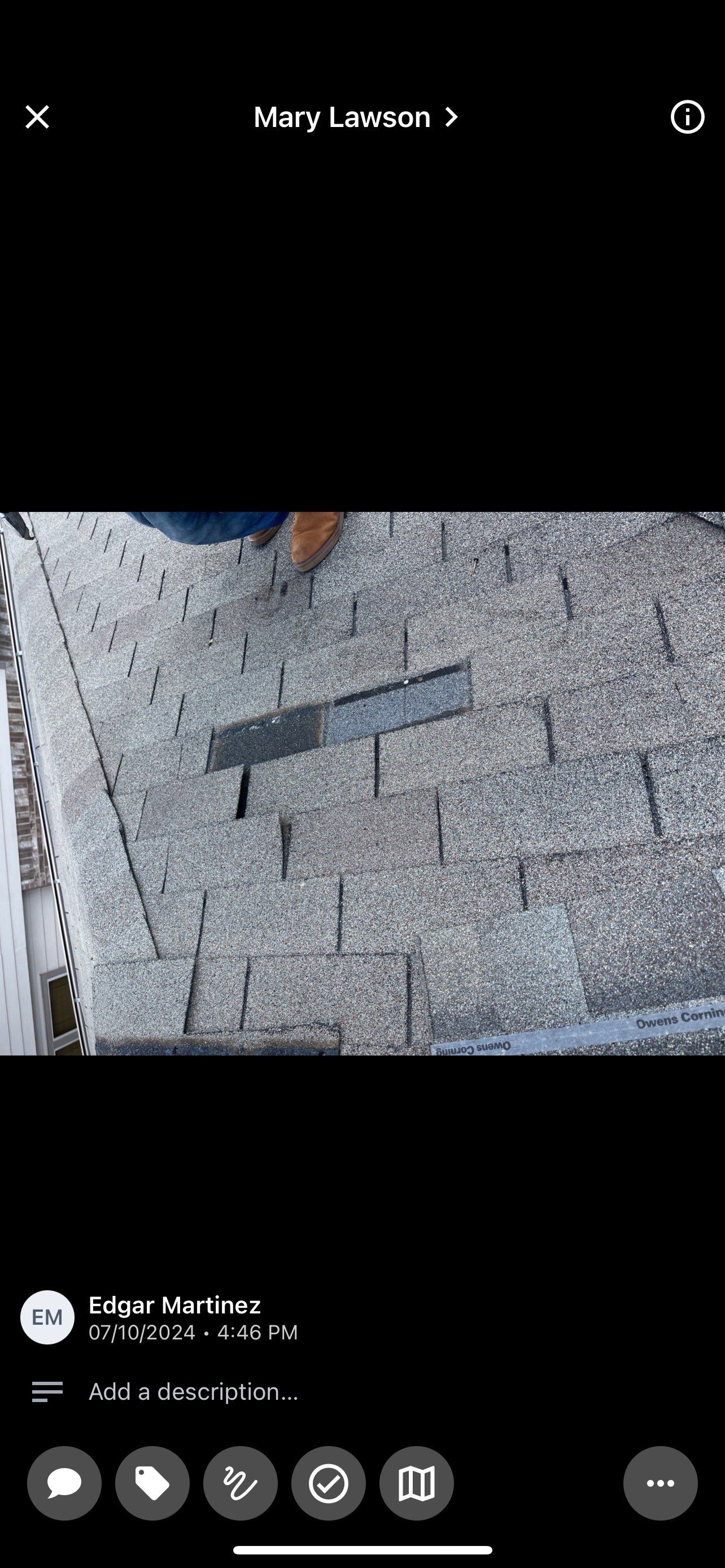 Hail Damage using Owen's Corning Duration (Lifetime) Shingles by Roof Repair Company