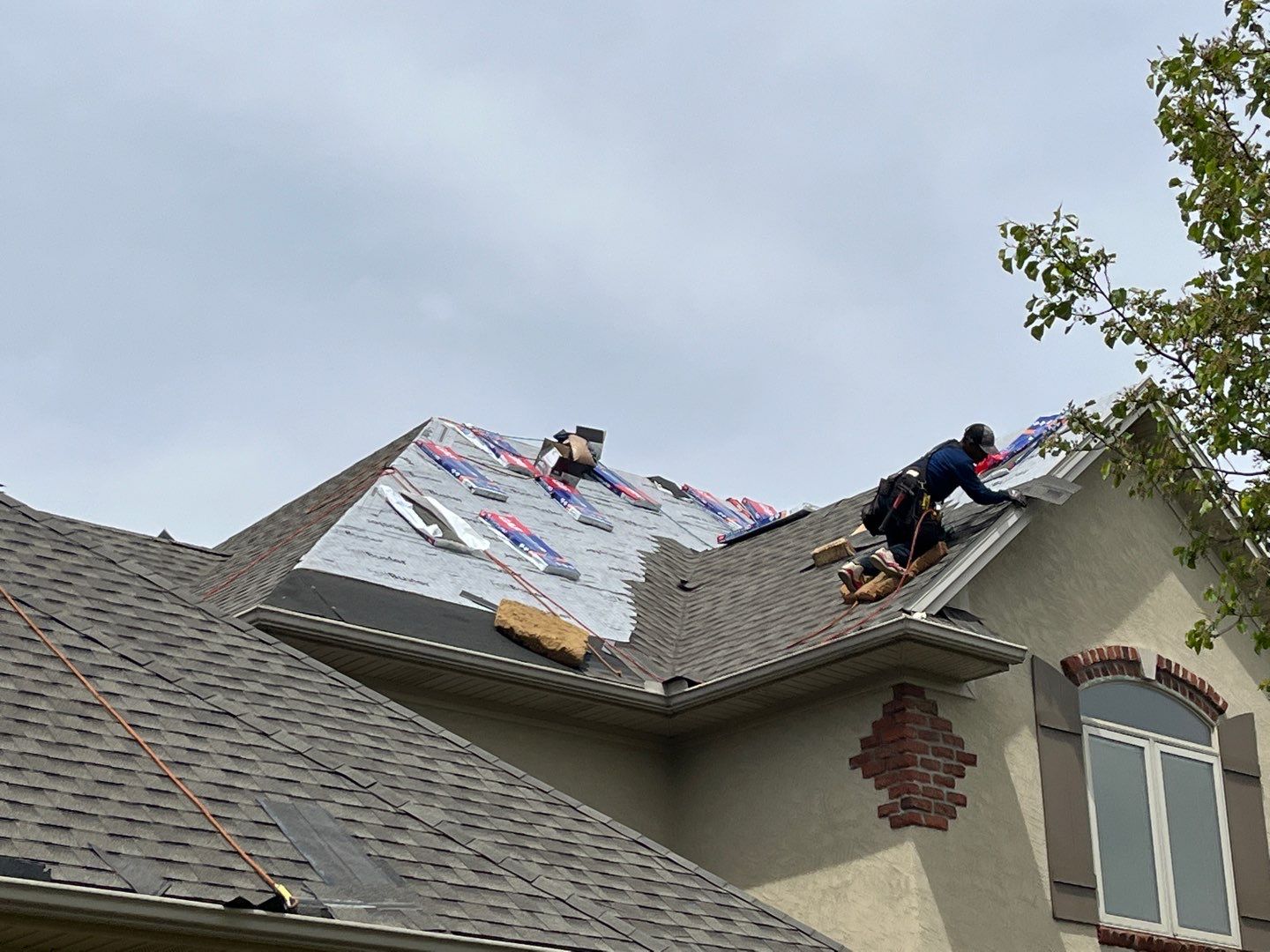 Residential Roofing Installation using GAF Timberline HDZ Weathered Wood by Nitro Roofing and Construction