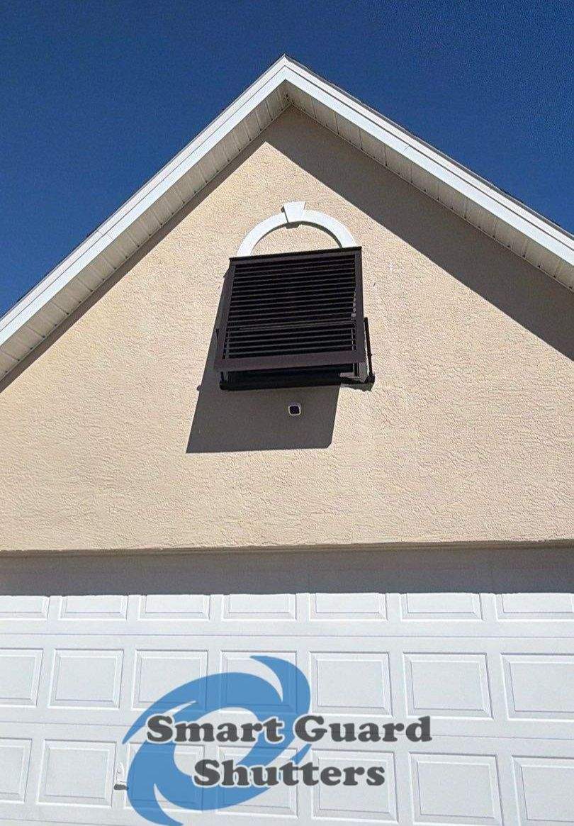 Impact Bahamas in Grey Brown by Smart Guard Shutters