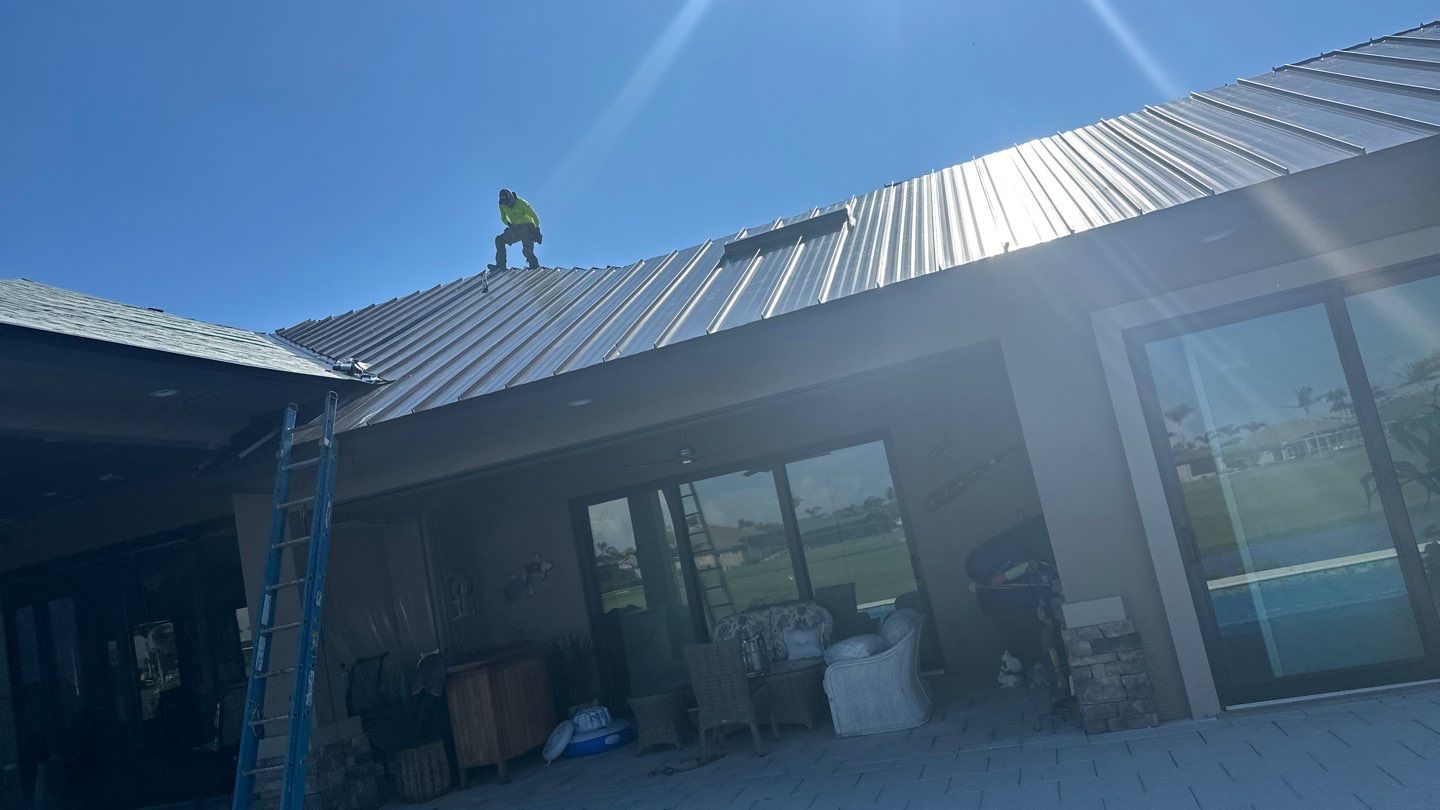 Residential Roofing Installation using Standing Seam Metal Roof in Cape Coral, FL by International Roofing