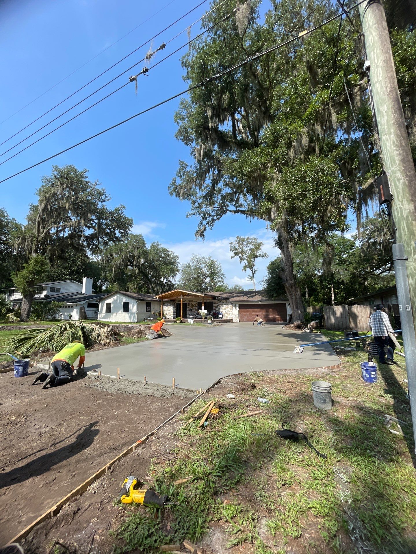 Concrete Driveway Replacement and Expansion in Orange Park by Burlington Concrete & Asphalt Inc