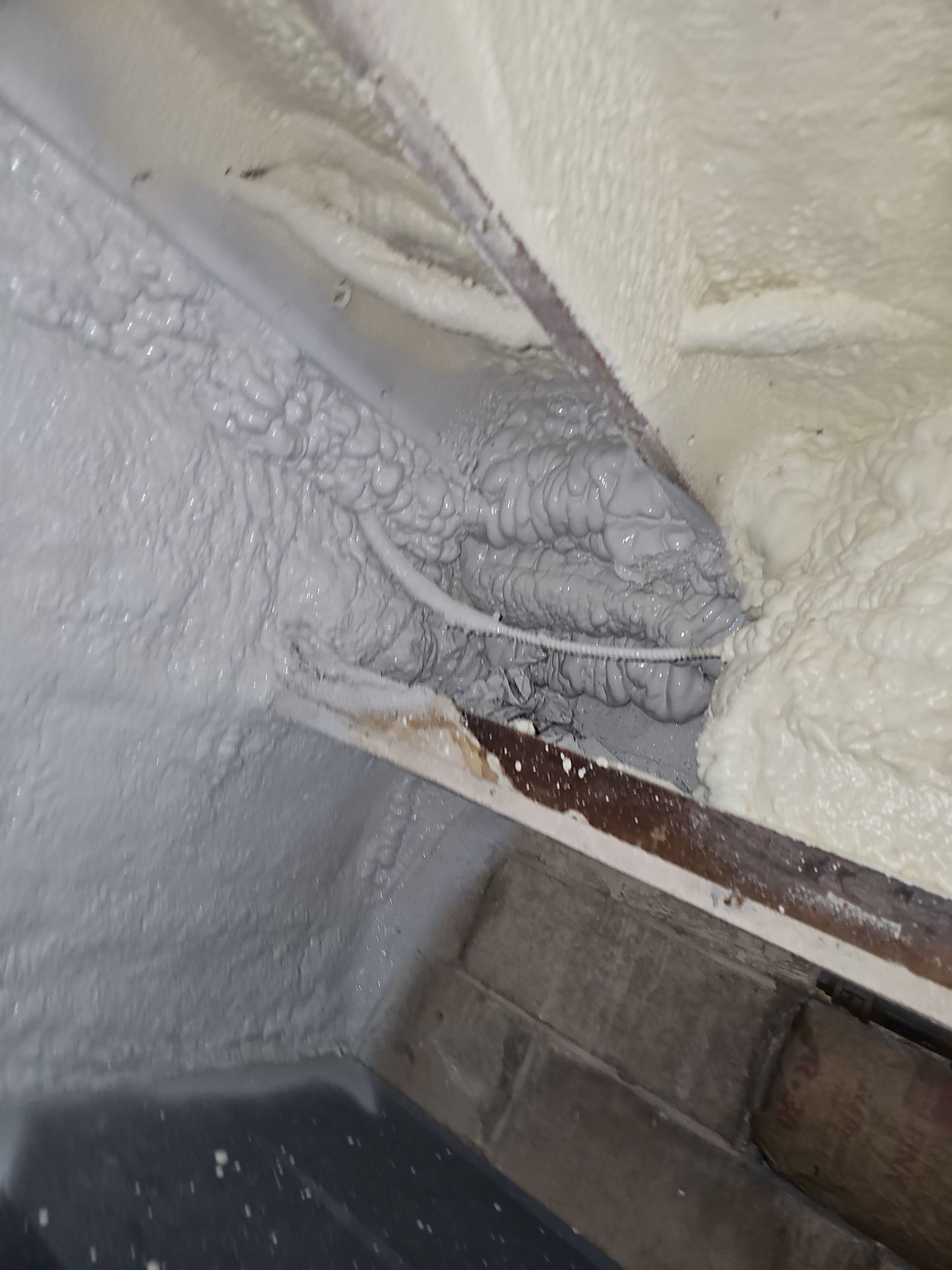 Basement Exterior Walls using Closed Cell Spray Foam by NYS Foam & Energy