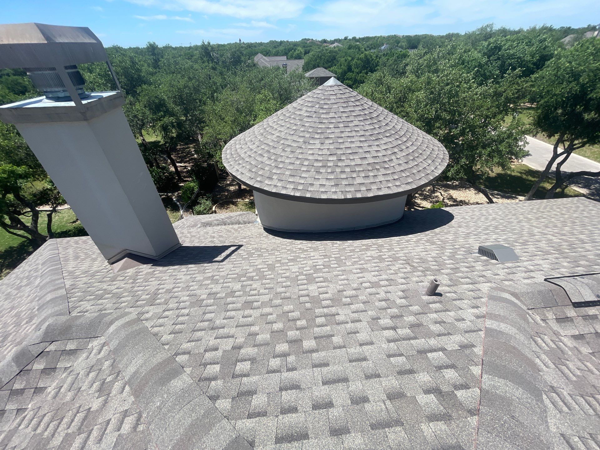 Residential Roof Replacement using GAF - HDZ - Weathered Wood by Action Exteriors Austin