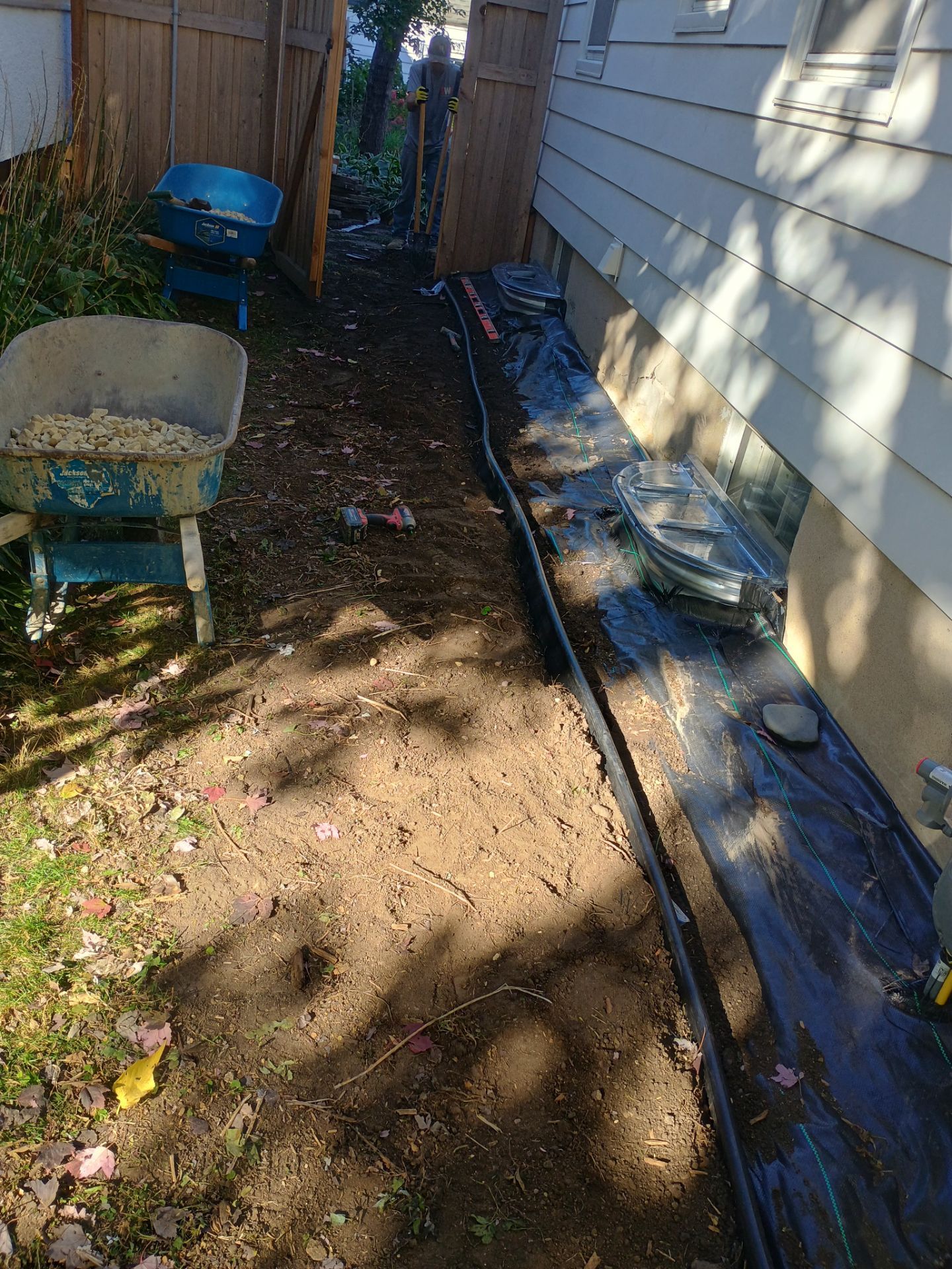 French Drain Installation for Michael by Waterproofing Northeast