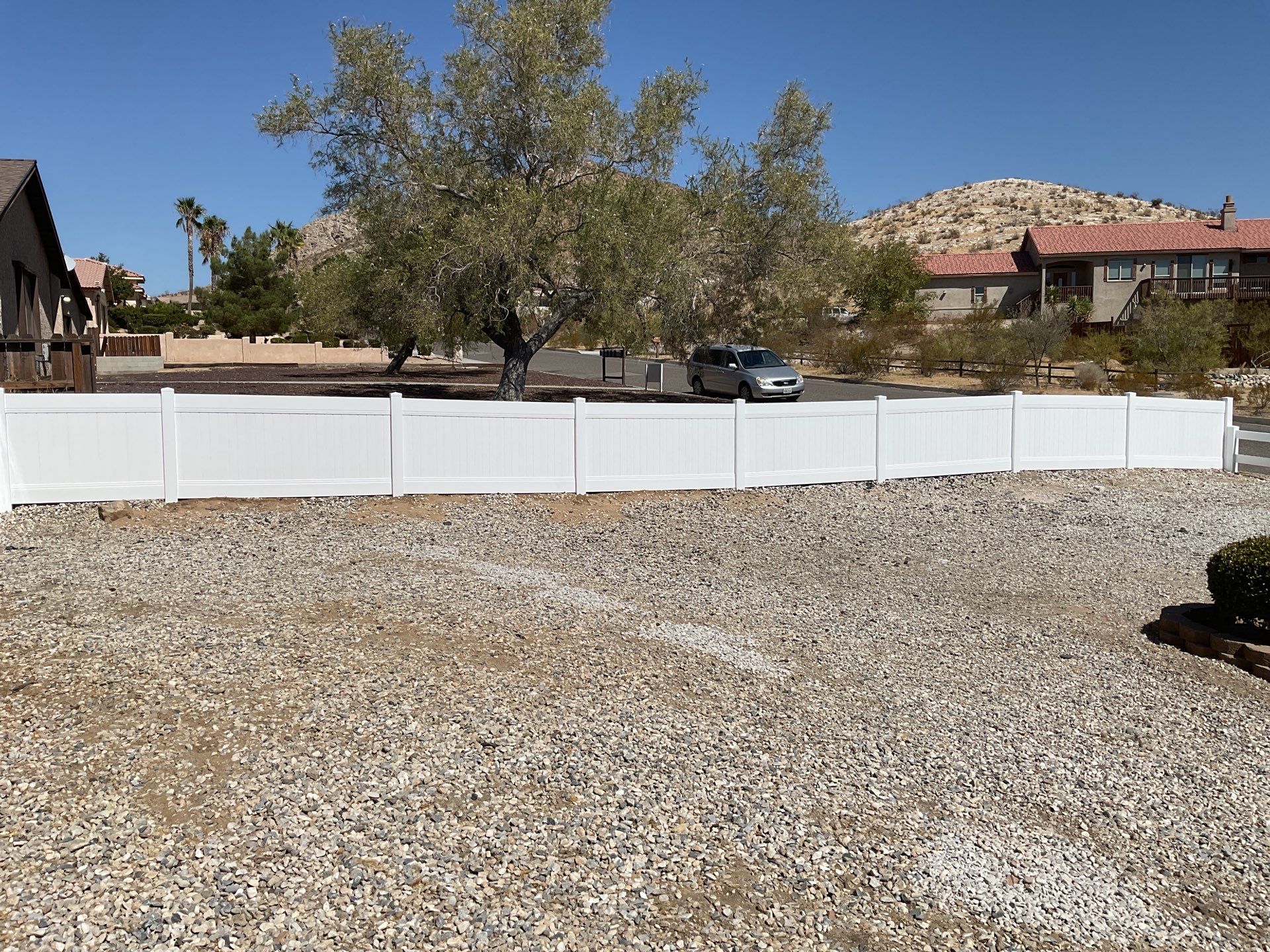 4' and 6' Privacy Vinyl with 2-Rail Ranch Style Vinyl Fence by Fence Guys Inc.