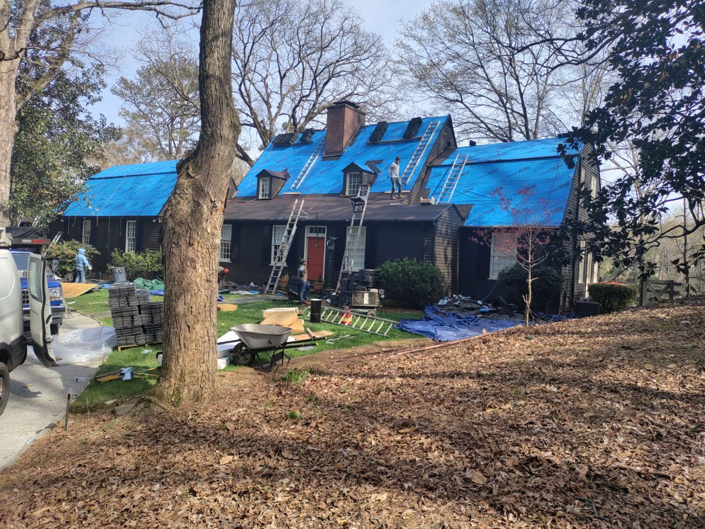 Residential Roofing Installation using Da Vinci Slate  by Inspector Roofing and Restoration