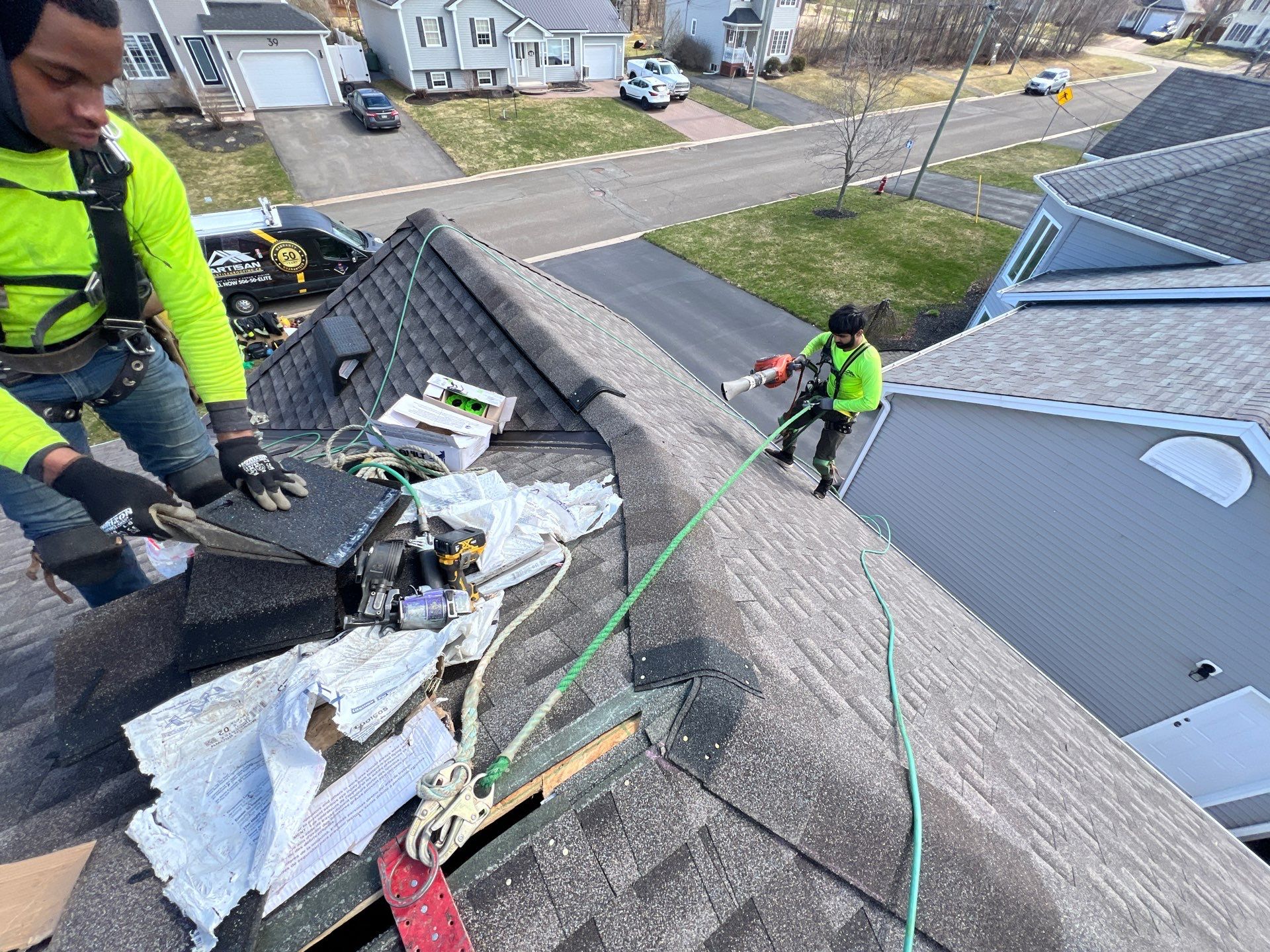 Residential Roofing Installation using Asphalt GAF HDZ by Artisan Roofing & Home Improvements Inc.