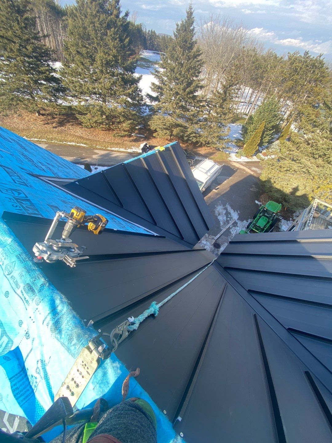 Residential Roofing Installation using 24 Ga Standing Seam Metal by Jay Carter Roofing & Sheet Metal