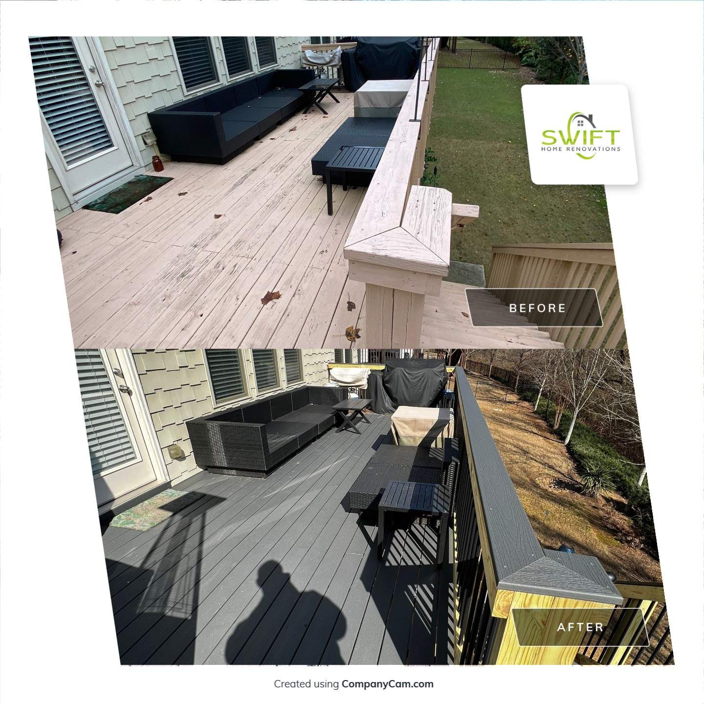 Composite Deck and Underdeck Porch Installation in Smyrna by Swift Home Renovations