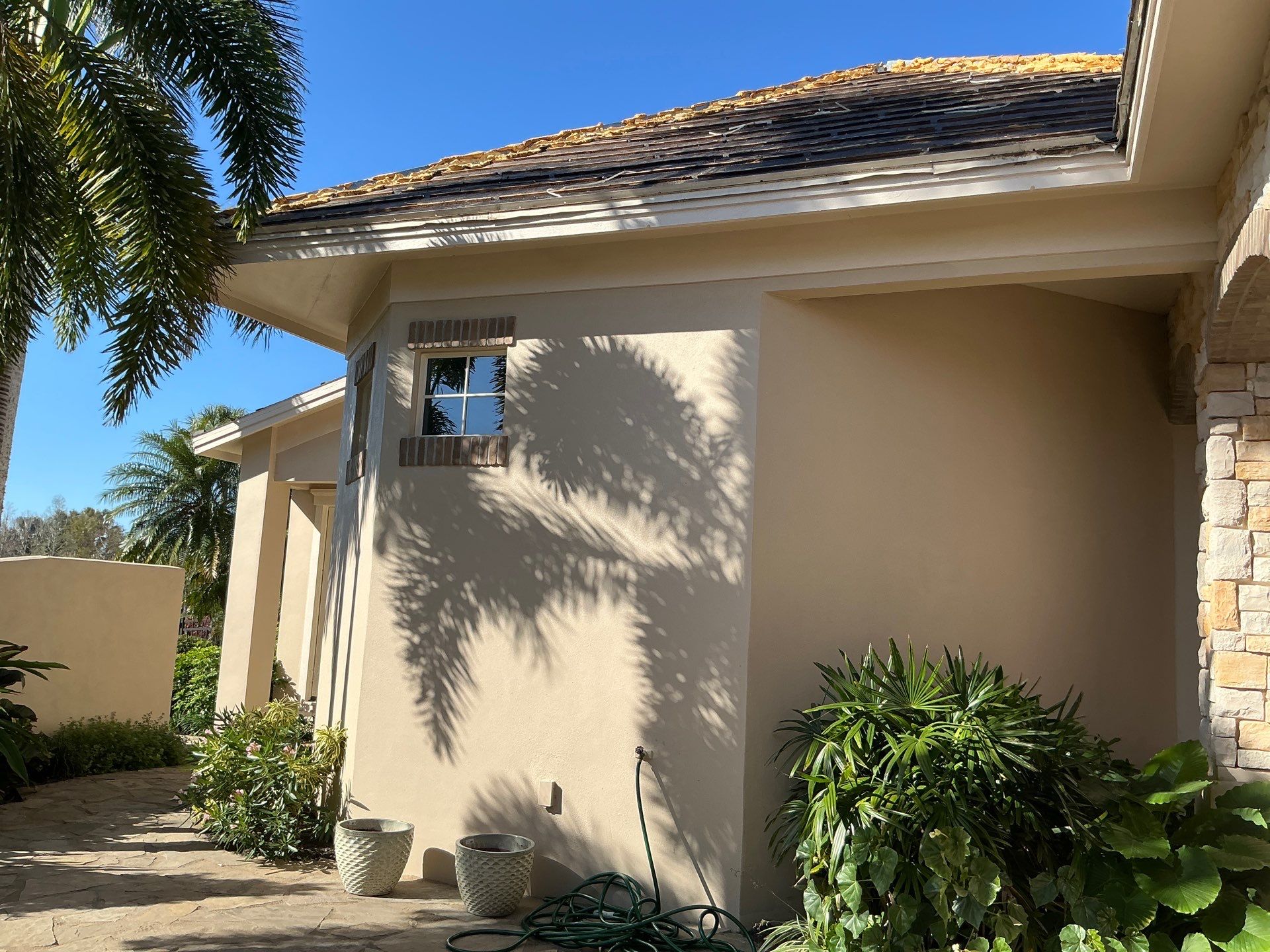 Almond Half-Round Gutters in Lakewood Ranch FL by Gutter Professors