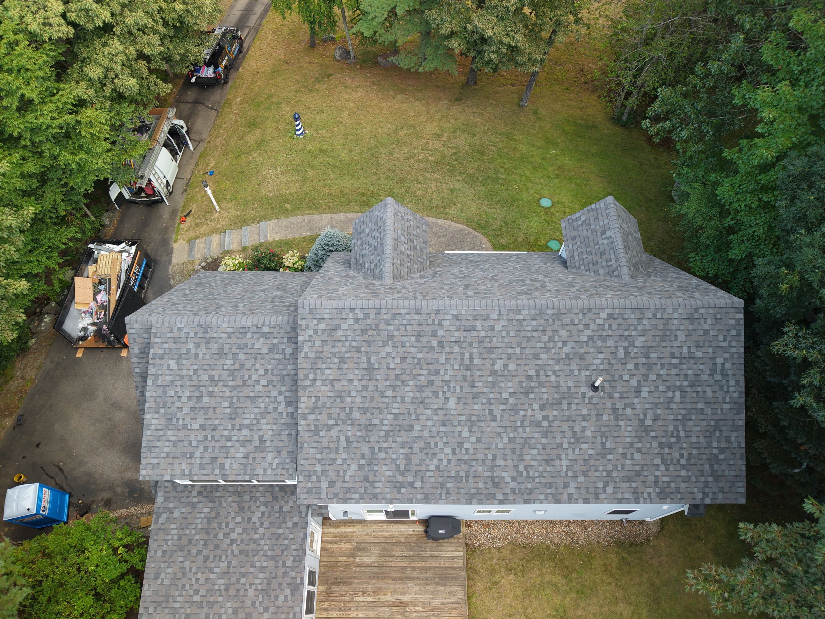 Cape Roof Replacement in Exeter, NH | Owens Corning Williamsburg Gray by Compass exteriors