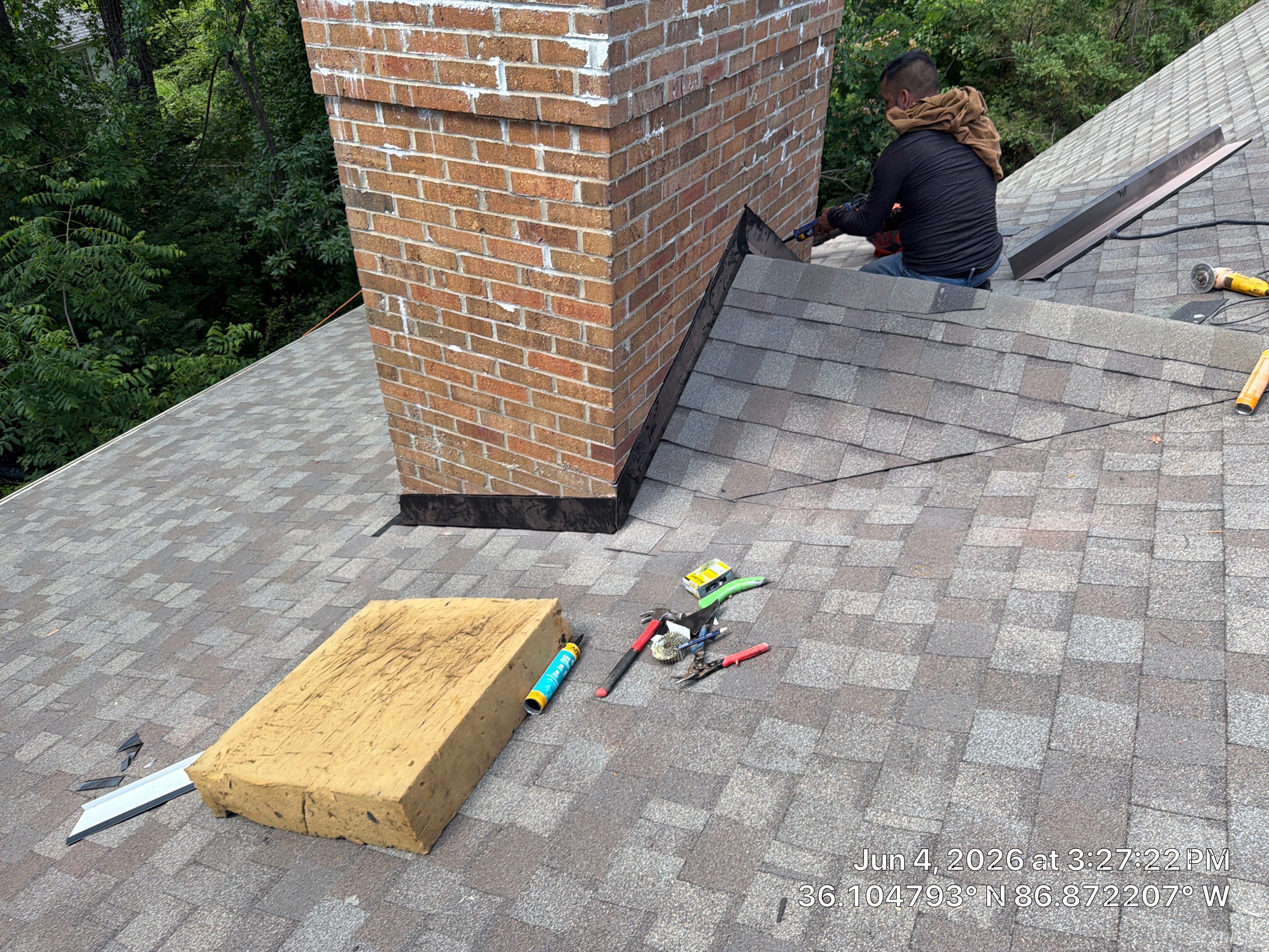 Roof Tree Damage- Repair Roof Framing and Replace Shingle Roof System In Belle Meade  by Roofworx 