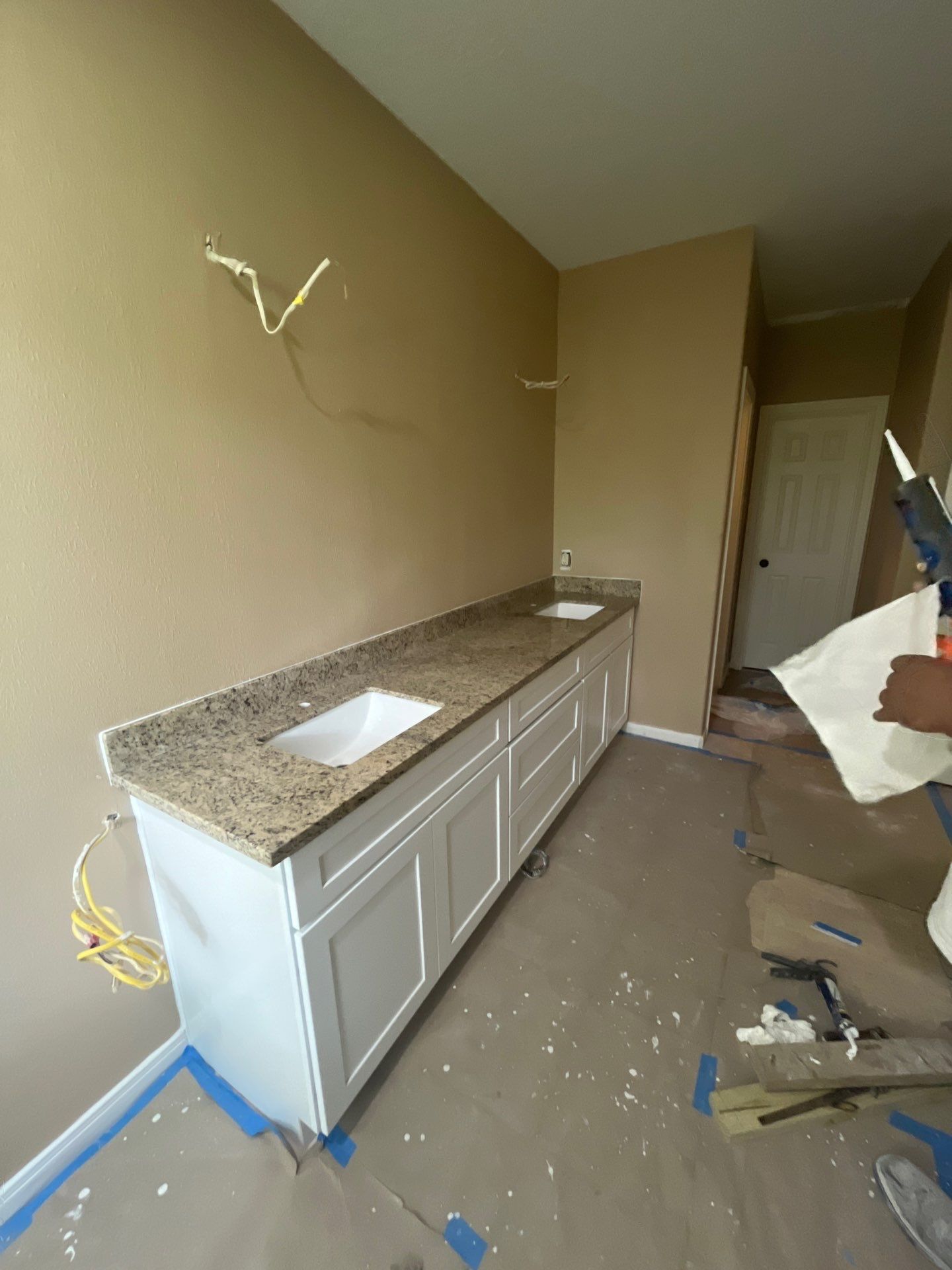 Bathroom Remodel using Water mitigation equipment by L&T General Contractors and Restoration INC