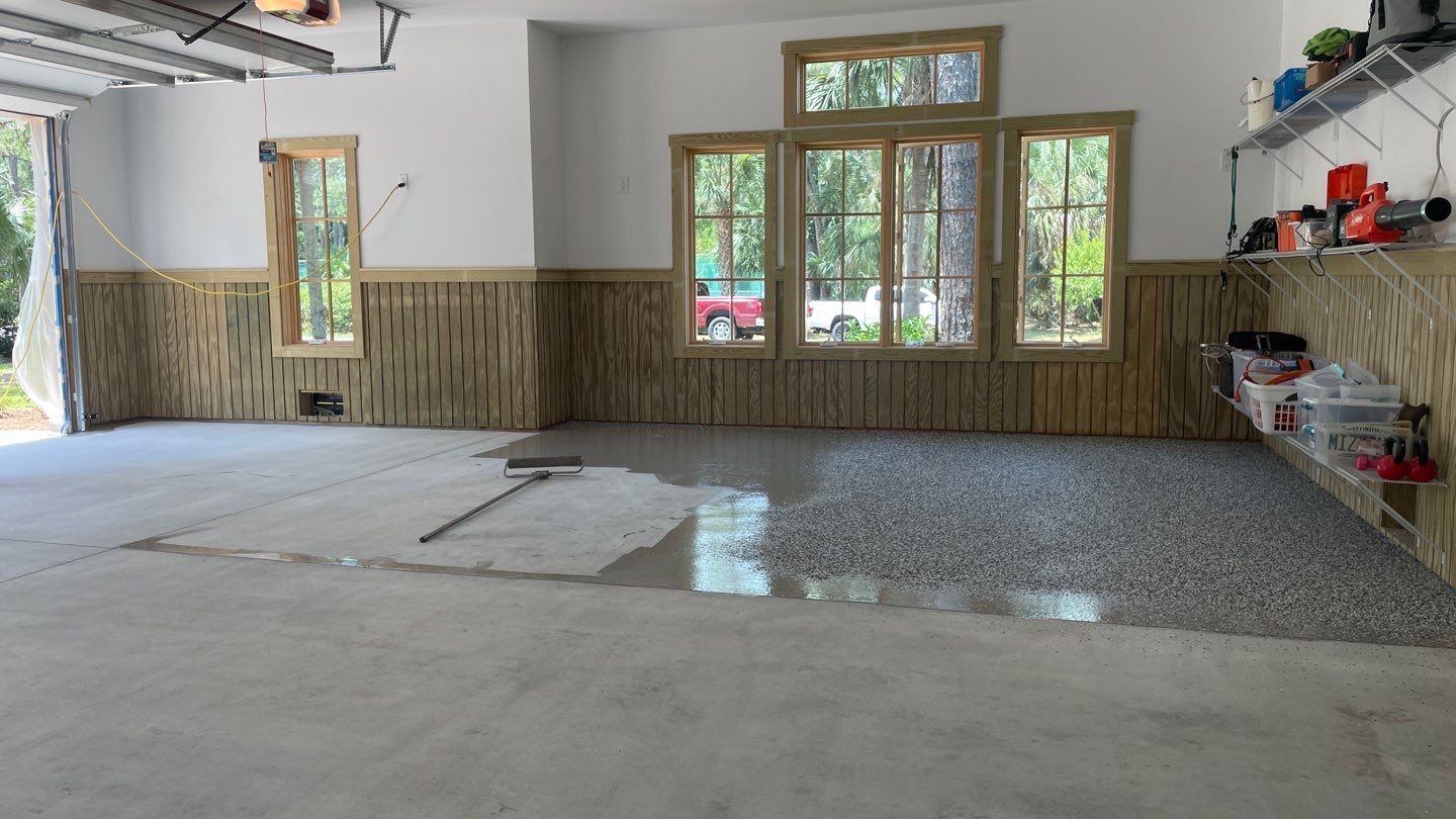 Garage TransFLOORmation using Domino by Innovative Concrete Coatings 
