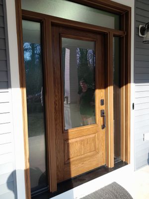 Door replacement with ProVia Oak Signet door