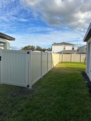 Vinyl Fence Installation using Vinyl Privacy Fence 