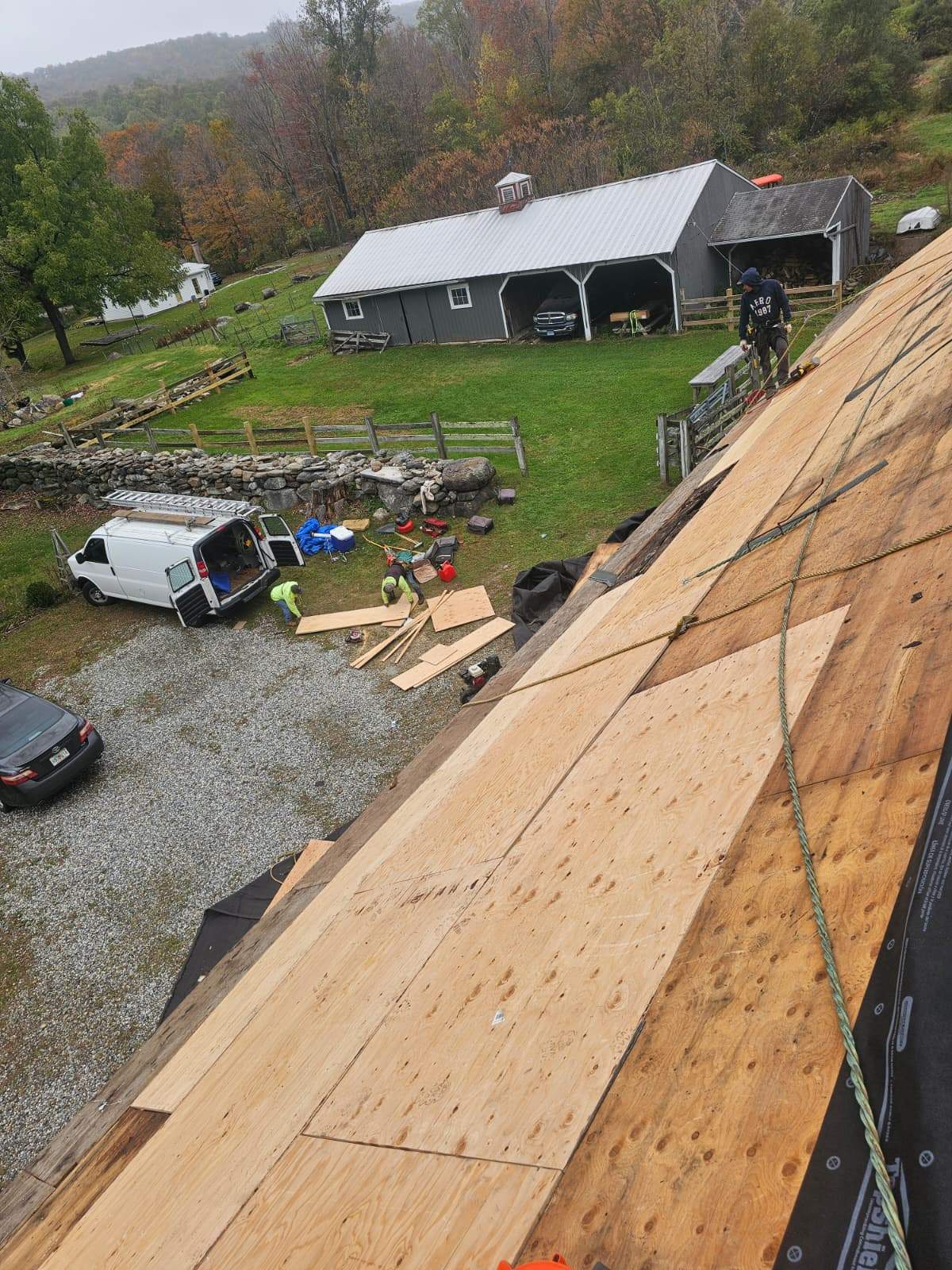 Two-Layer Tear-Off & Full Roof Replacement in Barrington, MA – Owens Corning Duration, Teak by JOHNNYS PRO