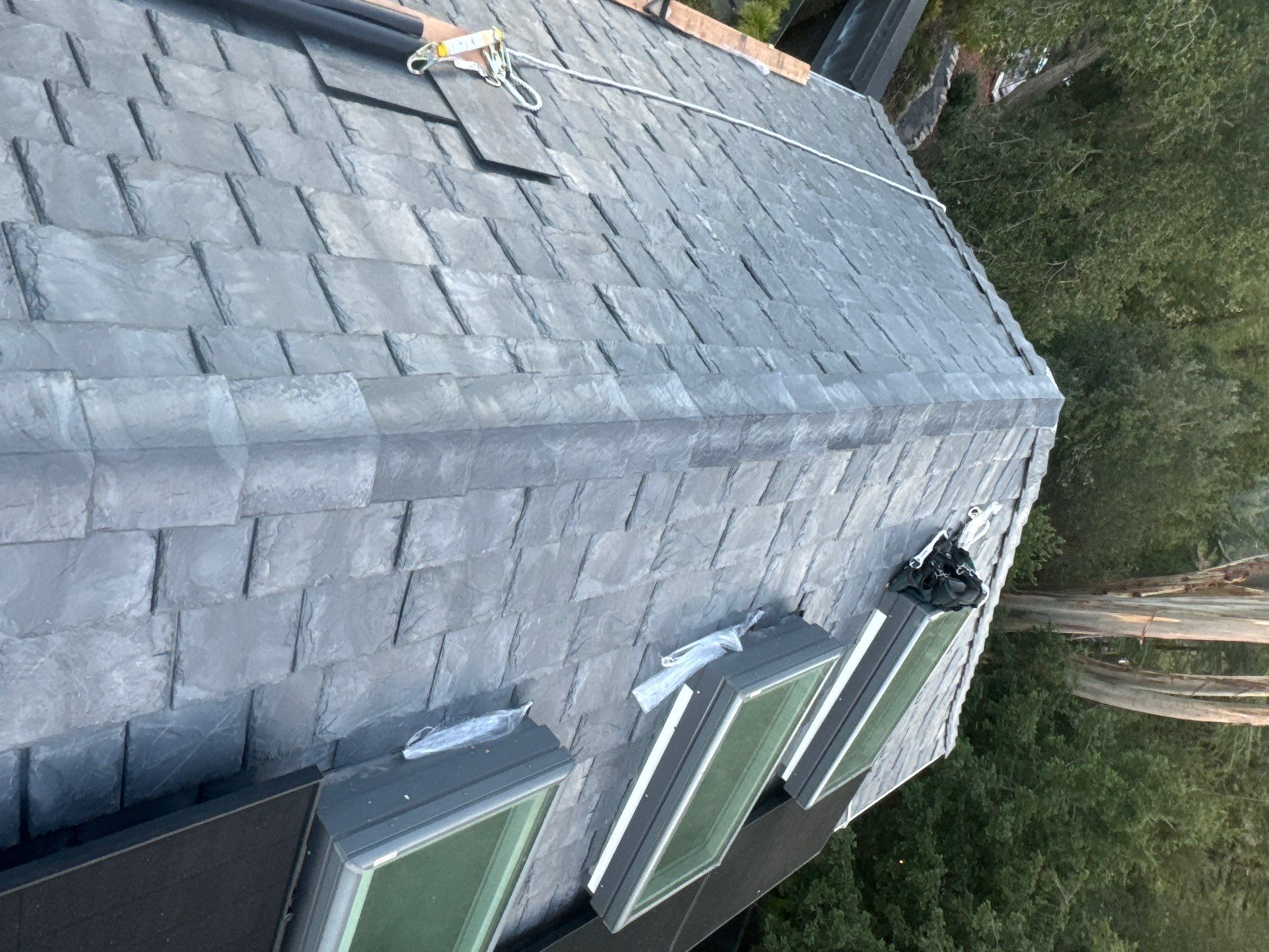 Residential Roofing Installation using Slate by Acker Roofing