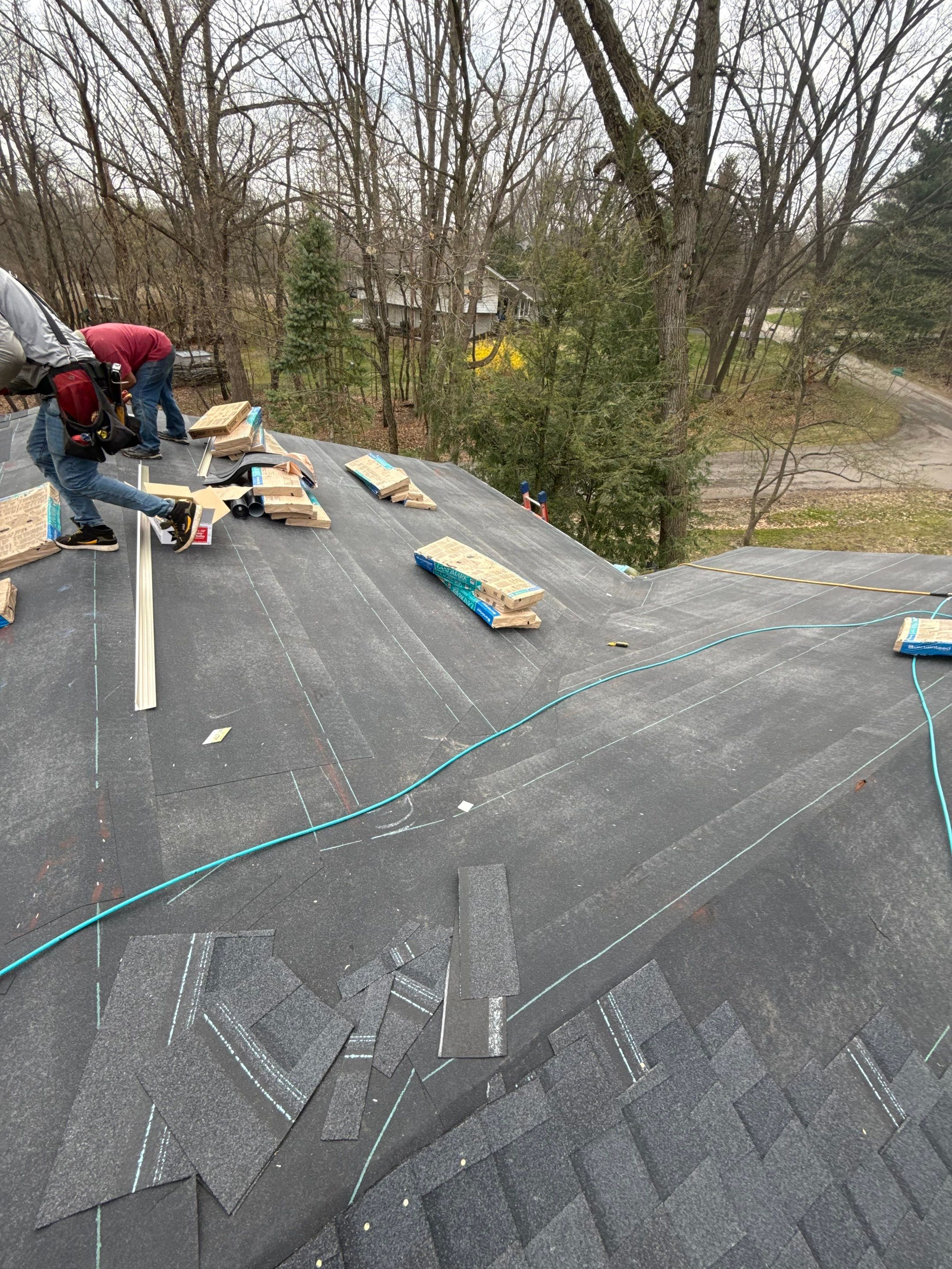 Roof Replacement using CertainTeed Landmark Moire Black by 180 Contractors