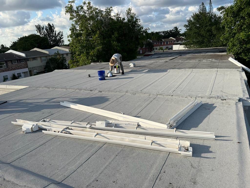 Flat Roof Replacement with Rigid Insulation in Coconut Creek by Aastro Roofing