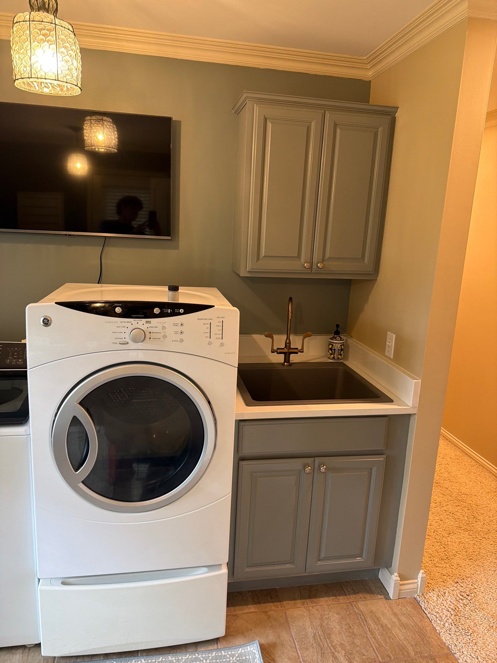 Laundry Room Interior Painting and Cabinetry Update in Waterford Township by Top Shelf Painter