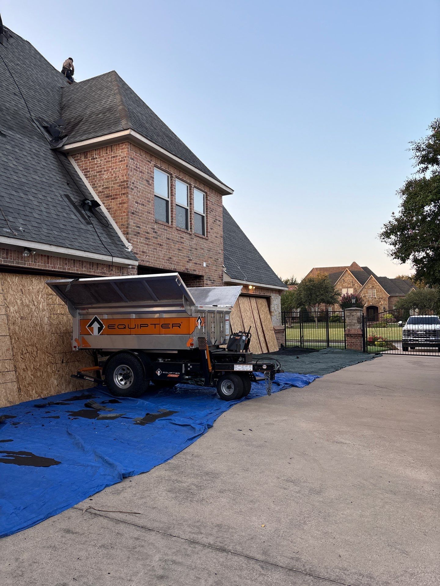 Southlake Texas Estate - Roof, Copper Awning and Gutter Project by First United Roofing & Construction
