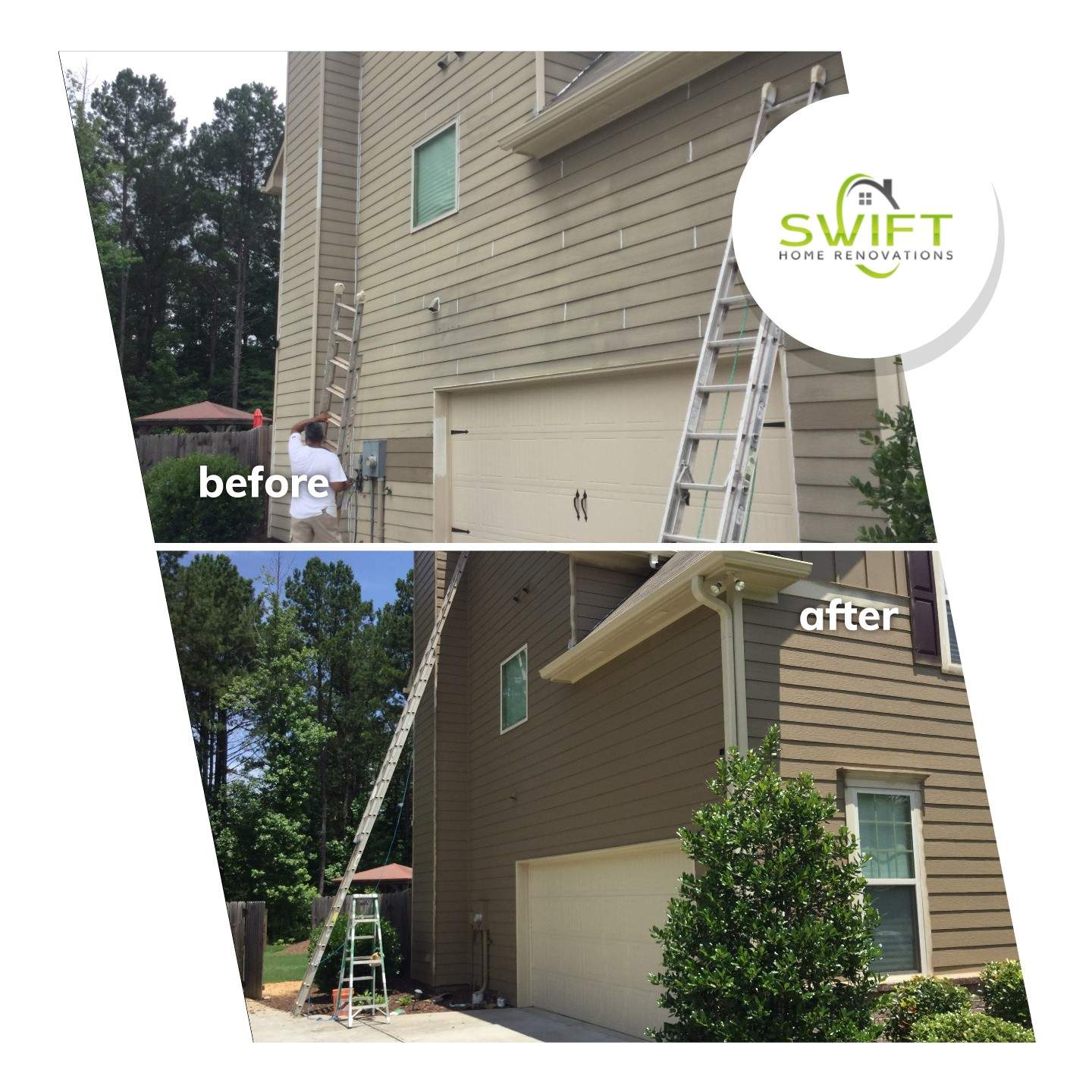 Complete Exterior Residential Painting and Siding Refresh in Atlanta by Swift Home Renovations