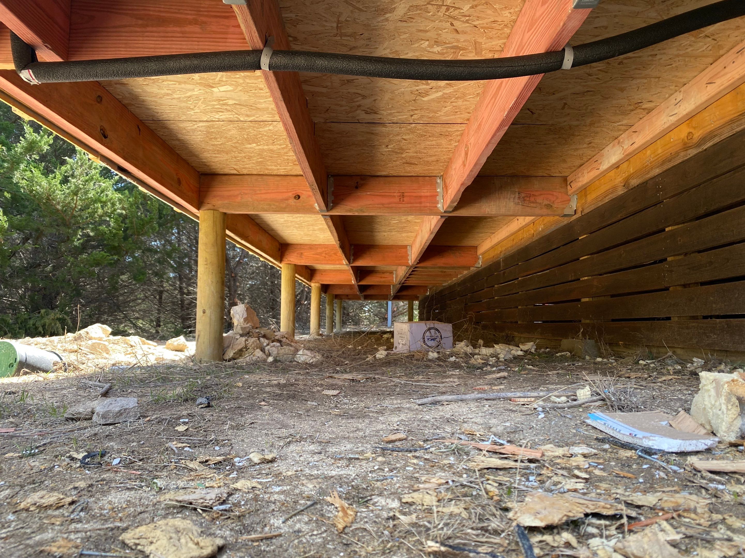 Spray Foam on this tiny house addition  by Apex Insulation Solutions