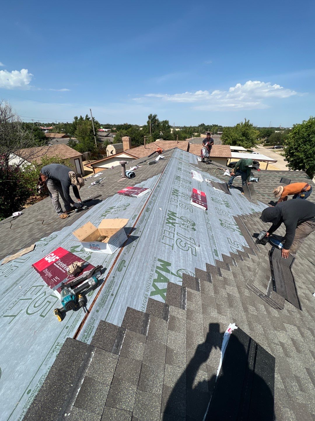 Residential Roofing Installation using GAF Natural Shadow  by A & H Roofing and Contracting