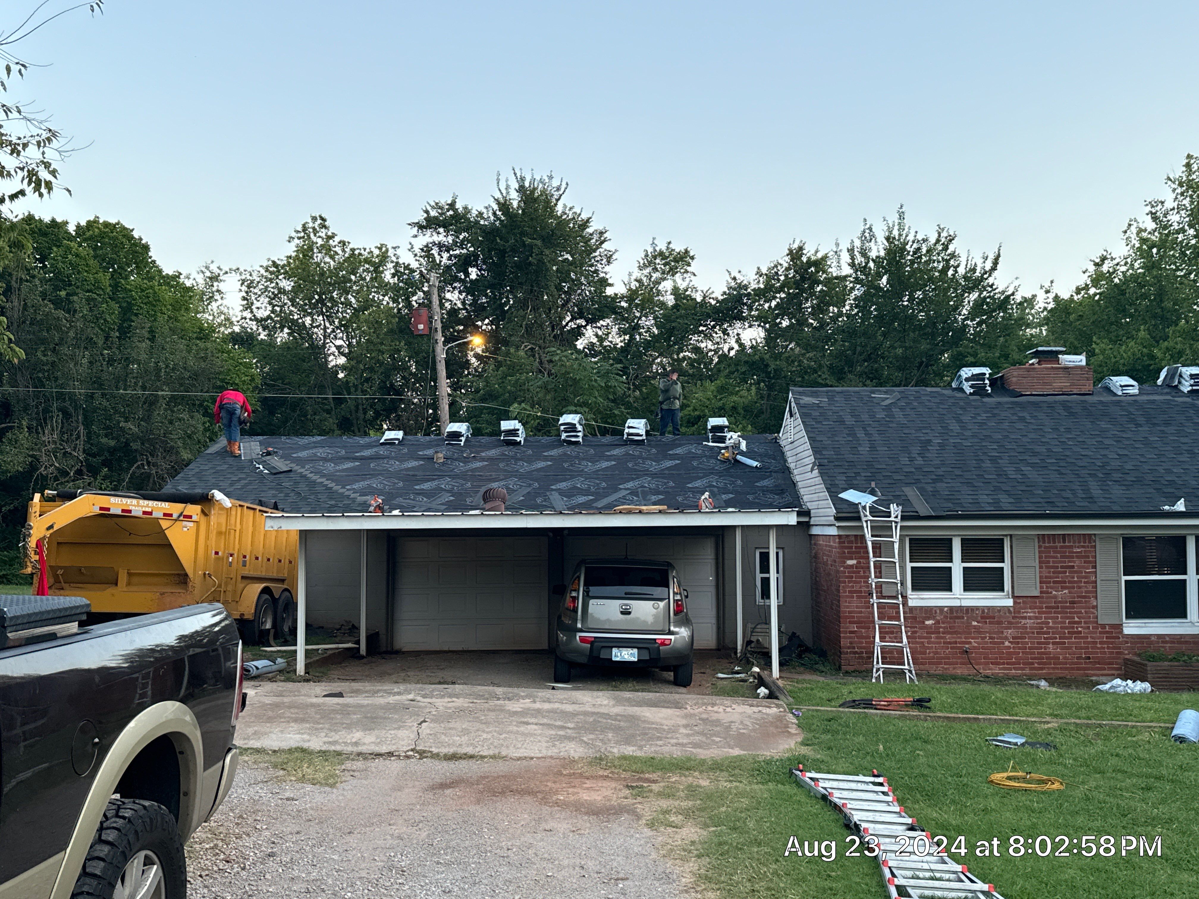 Reroof using IKO Granite Black by Castillo Roofing