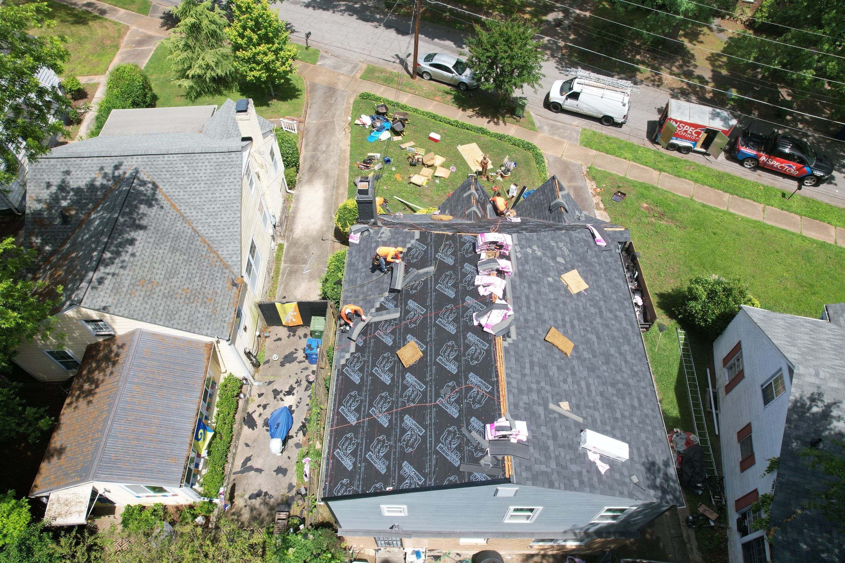 Residential Roof Replacement using Owens Corning Trudef Twilight Black by Inspector Roofing and Restoration