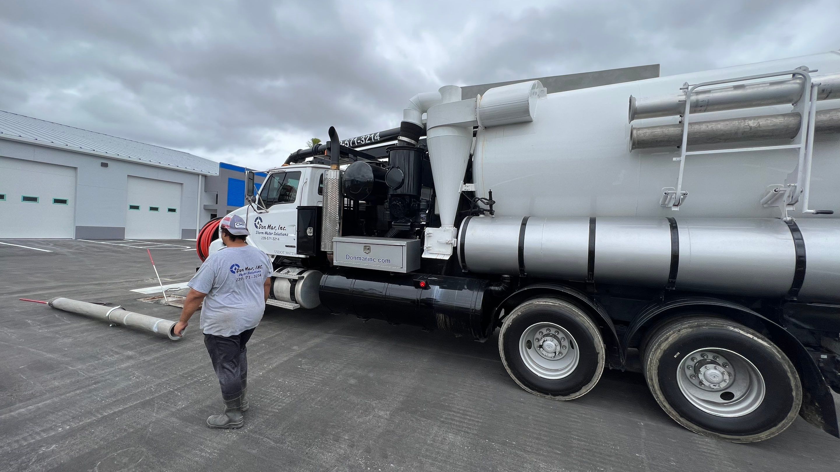New Construction Storm Drain System Cleaning by APS Power & Water
