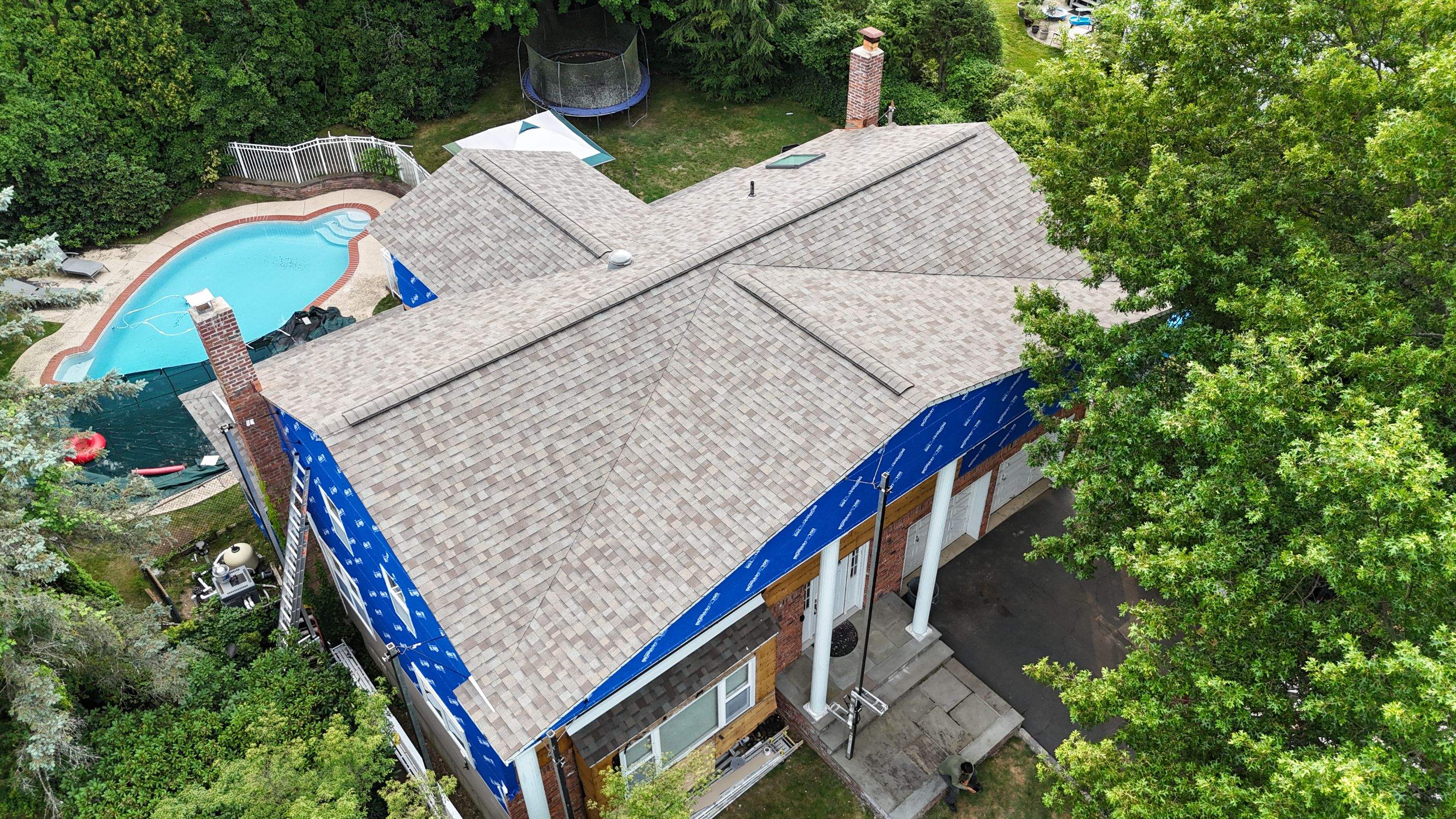 Project in White Plains by The Energy Efficient Roofer & George's Seamless Gutters
